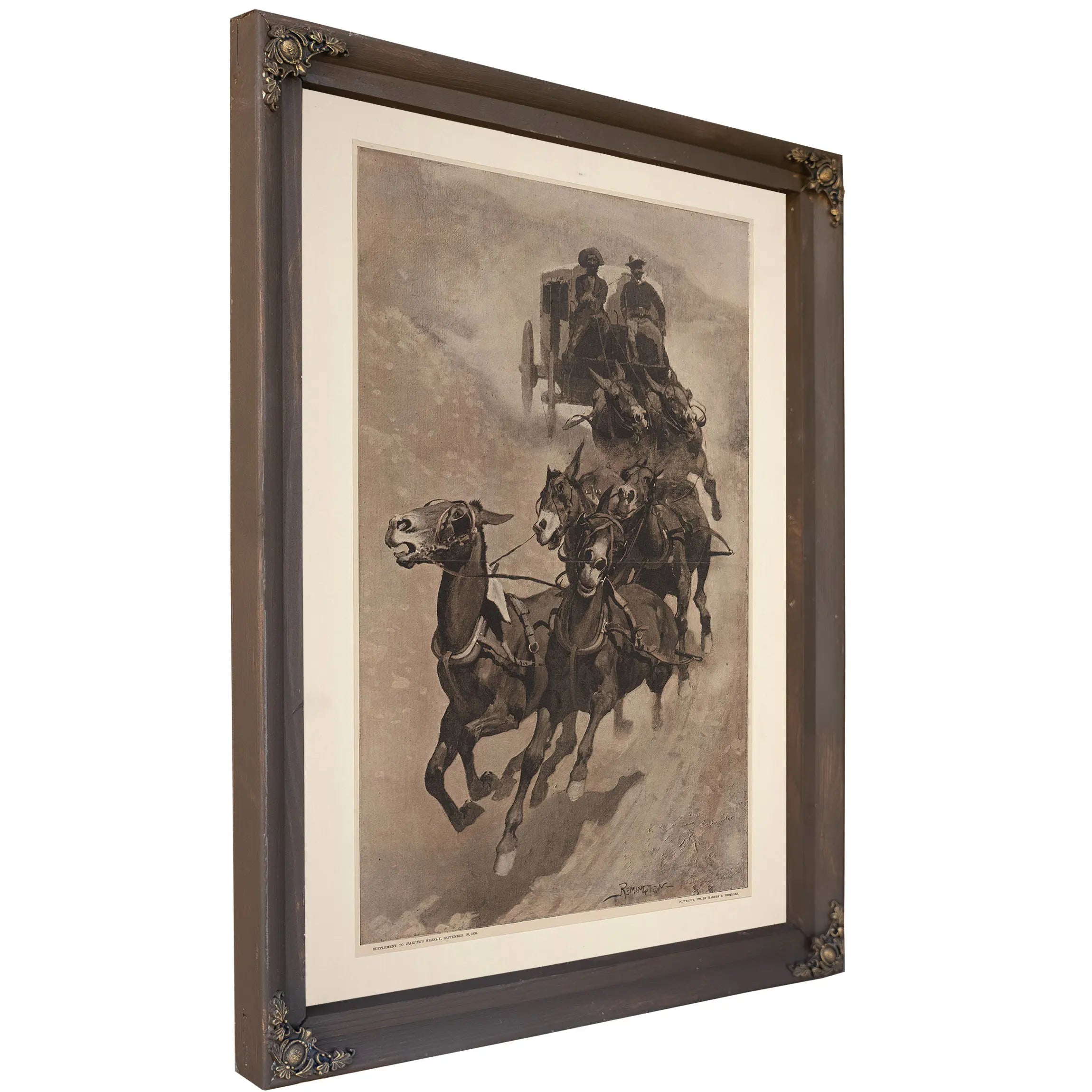An Army Mail Ambulance A Busted Brake And A Down Grade by Frederic Remington