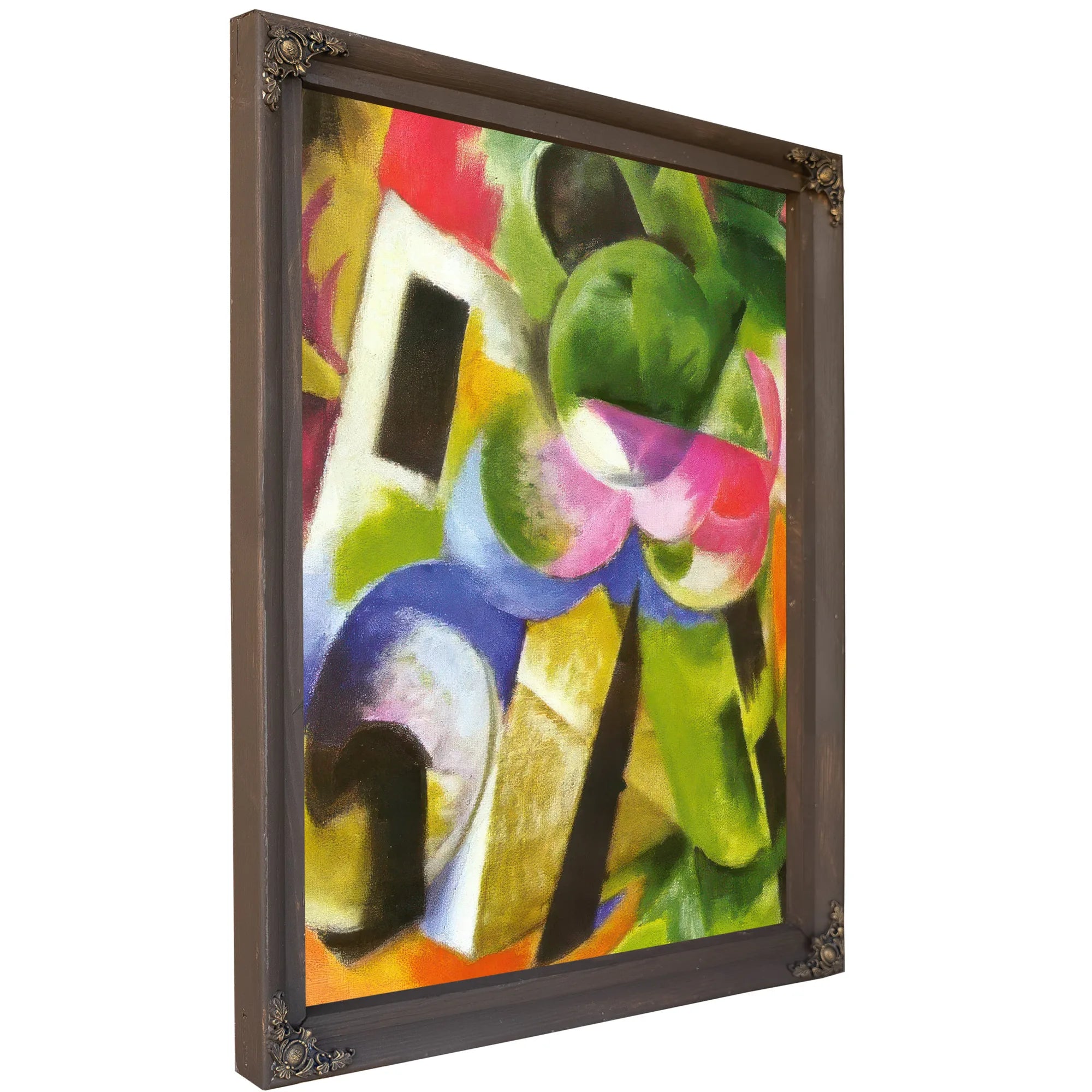 Small Composition Ii (House With Trees) By Franz Marc Fine Art Print