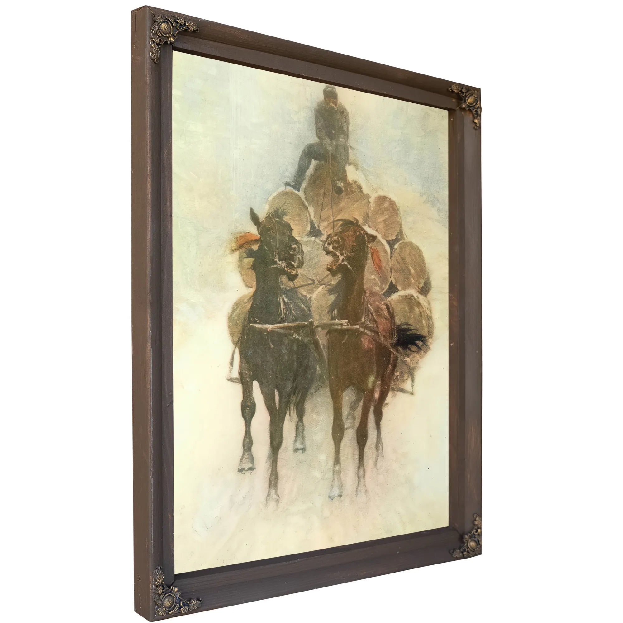Hauling Logs To The River Aka The Tragedy Of The Trees Part Iii By Frederic Remington Fine Art Print