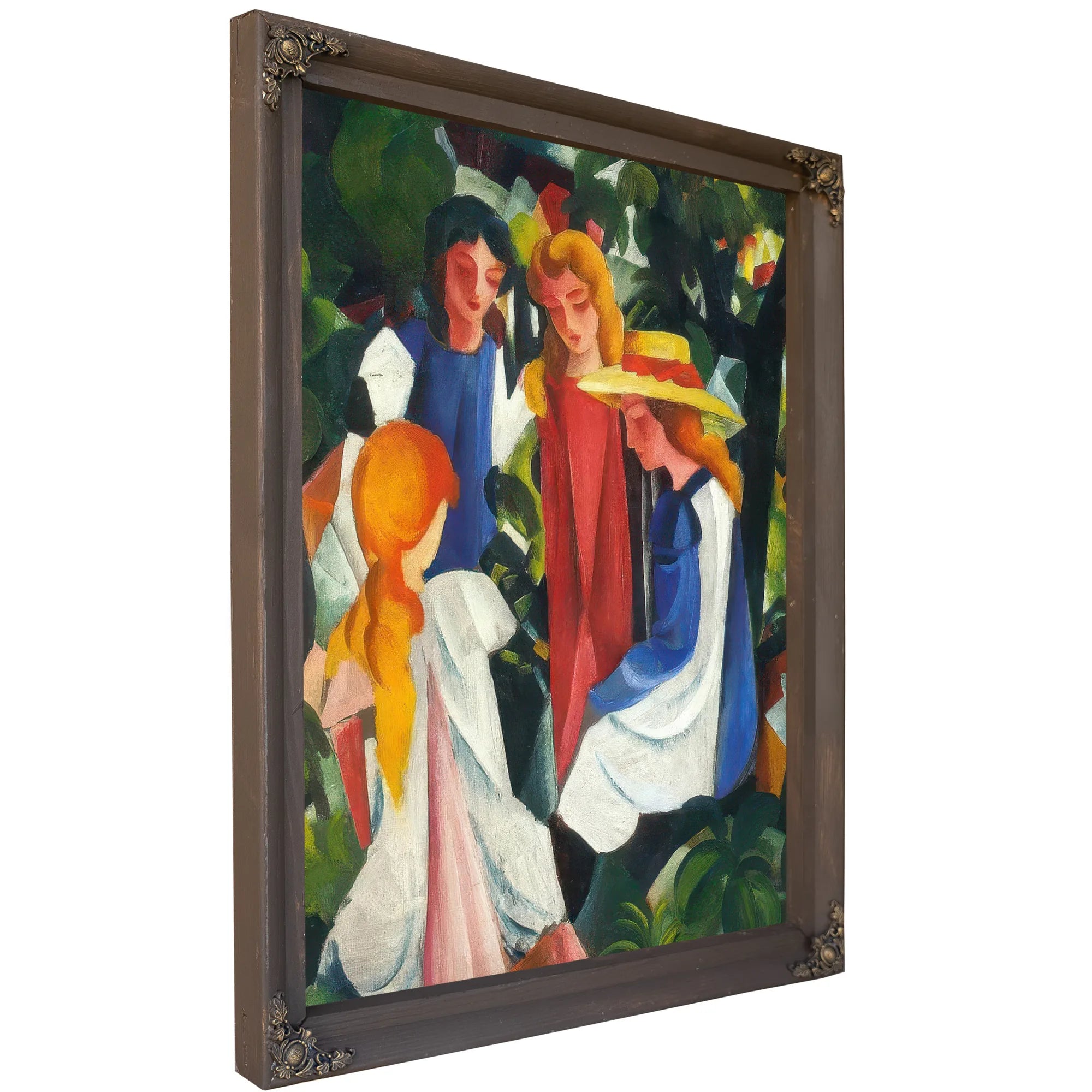 Four Young Girls By August Macke Fine Art Print