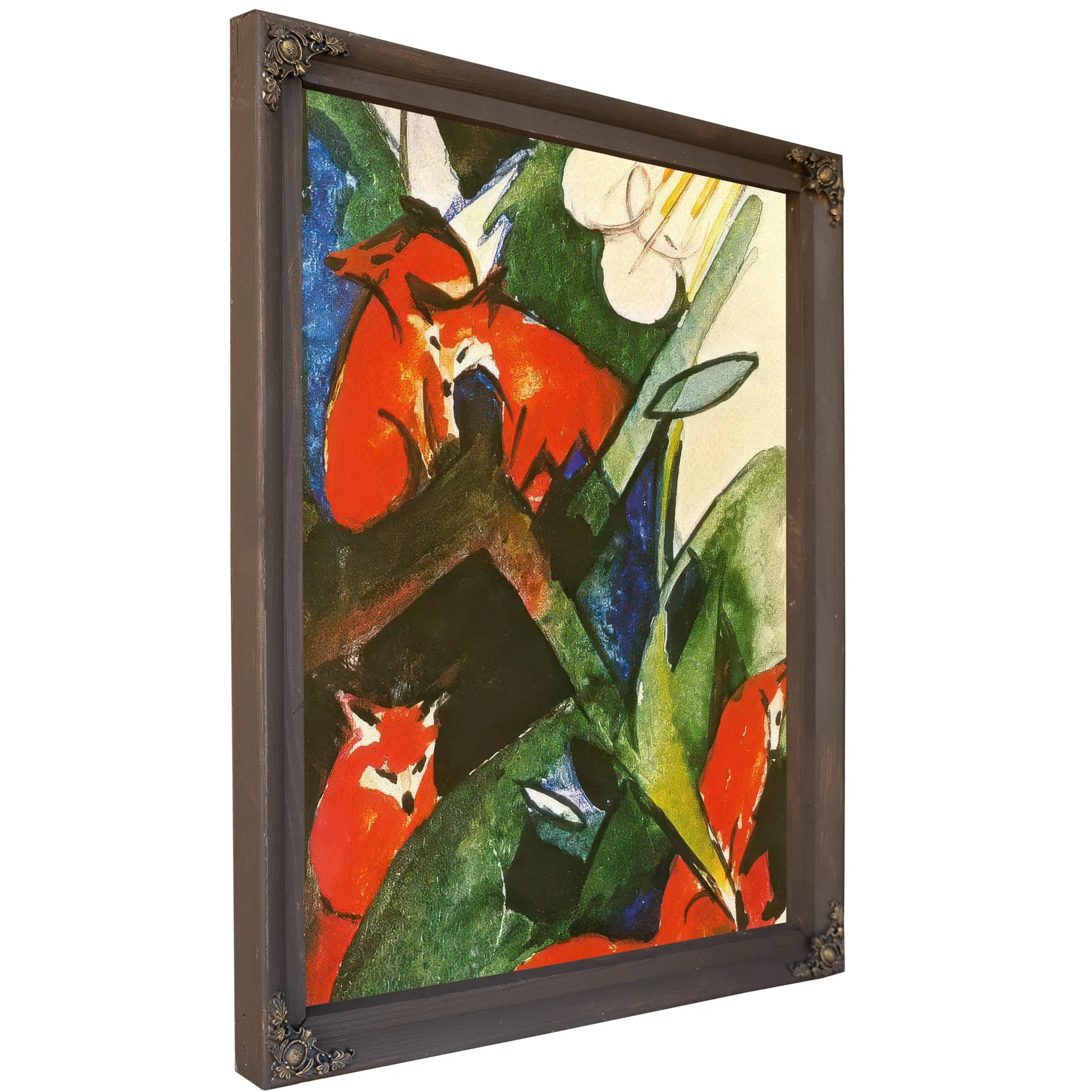 Four Foxes by Franz Marc Fine Art Print