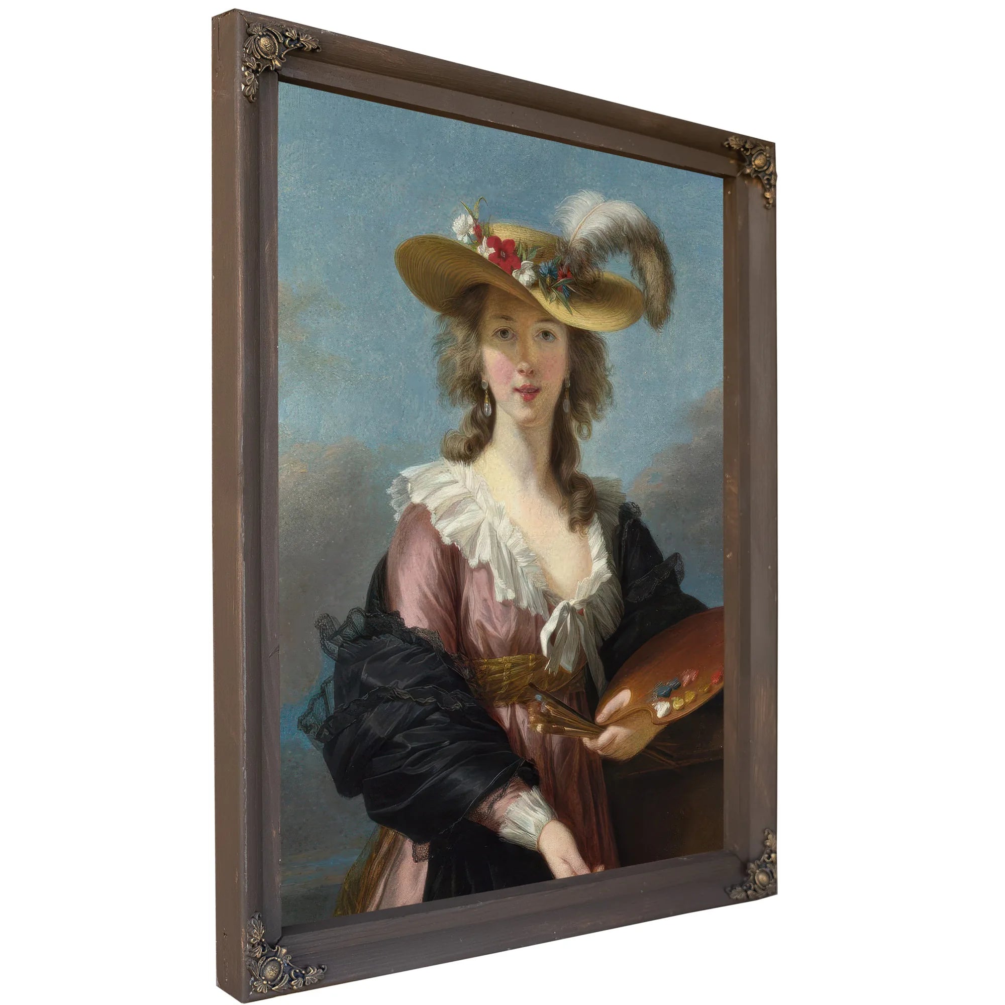 Louise Self Portrait In A Straw Hat 1782 By Elisabeth Vigee Le Brun Fine Art Print