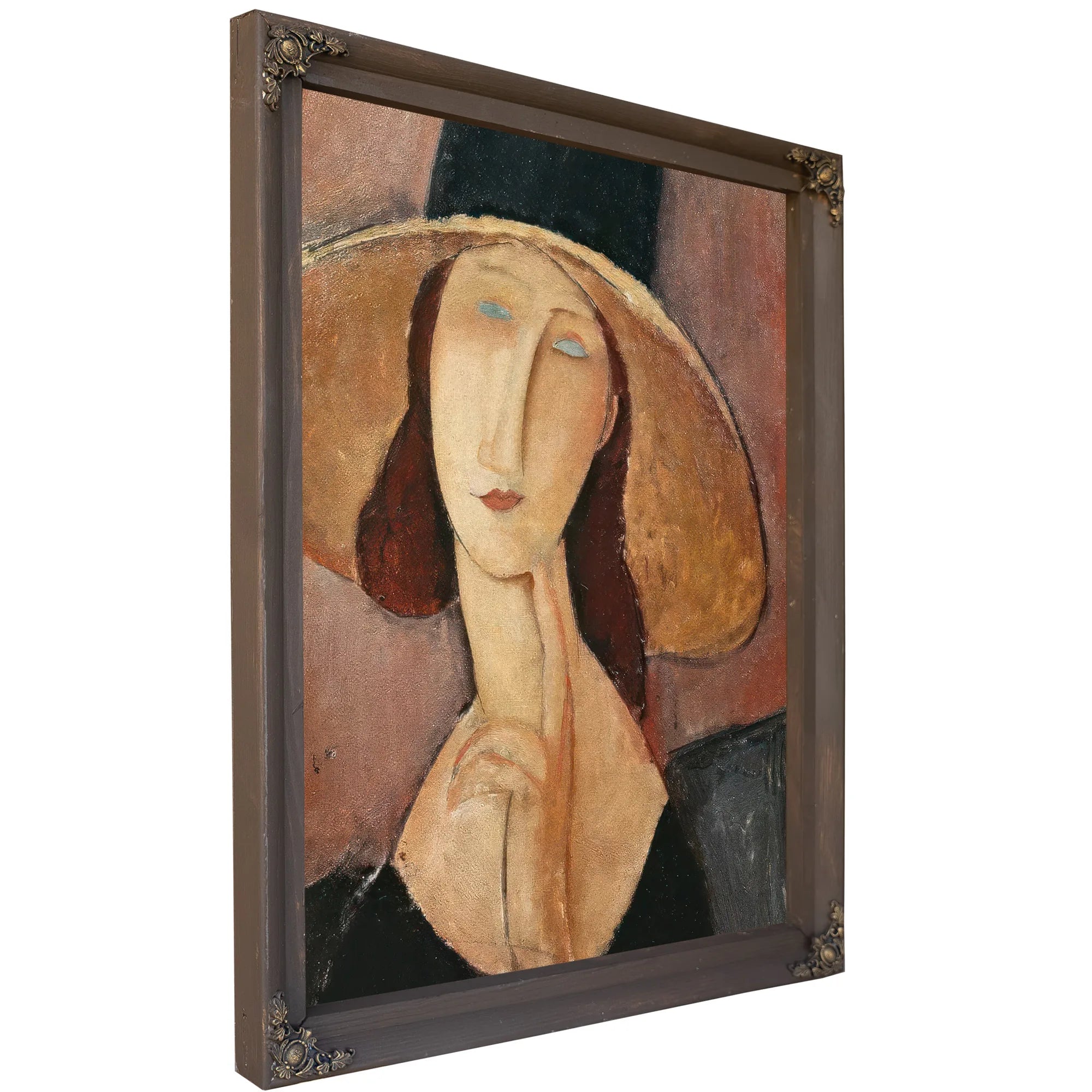 Portrait Of Jeanne Hebuterne In A Large Hat By Amedeo Modigliani Fine Art Print