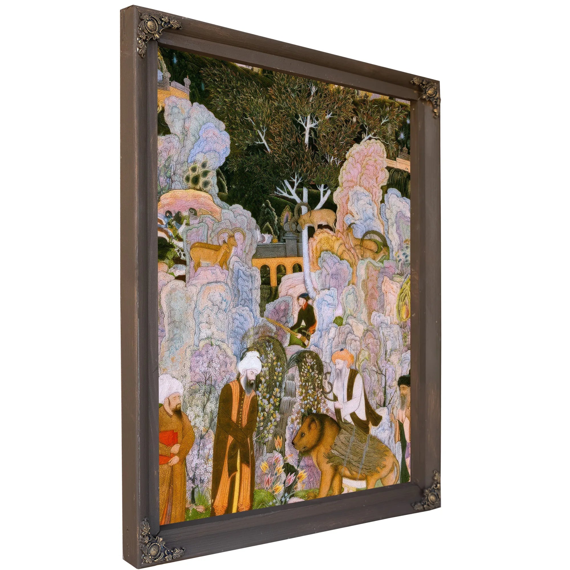 Sufis In A Landscape 1601 G By Farrukh Beg Fine Art Print