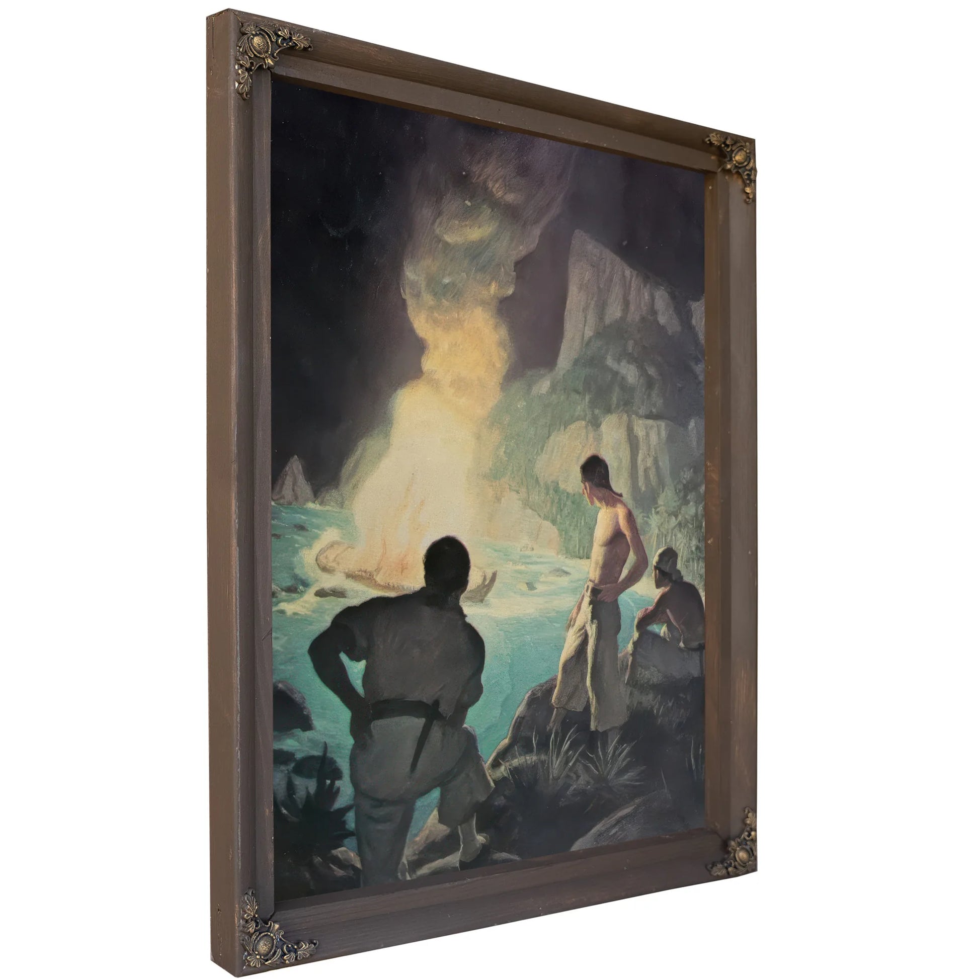 She Makes A Grand Light (The Burning Of The Bounty) By NC Wyeth Fine Art Print