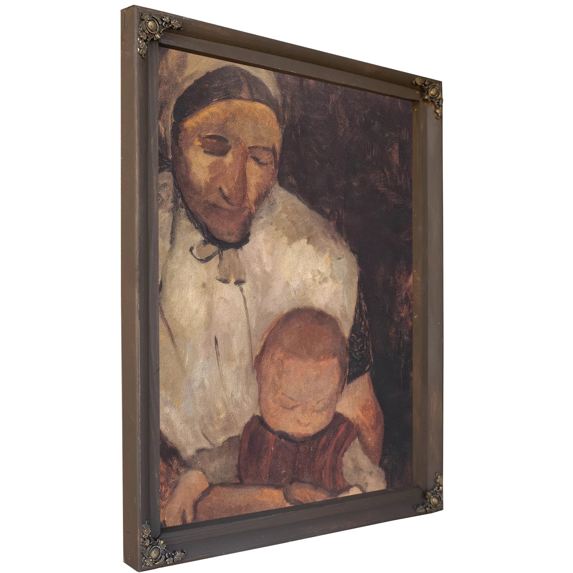 Seated Peasant Woman With Child On Her Lap By Paula Modersohn Becker Fine Art Print