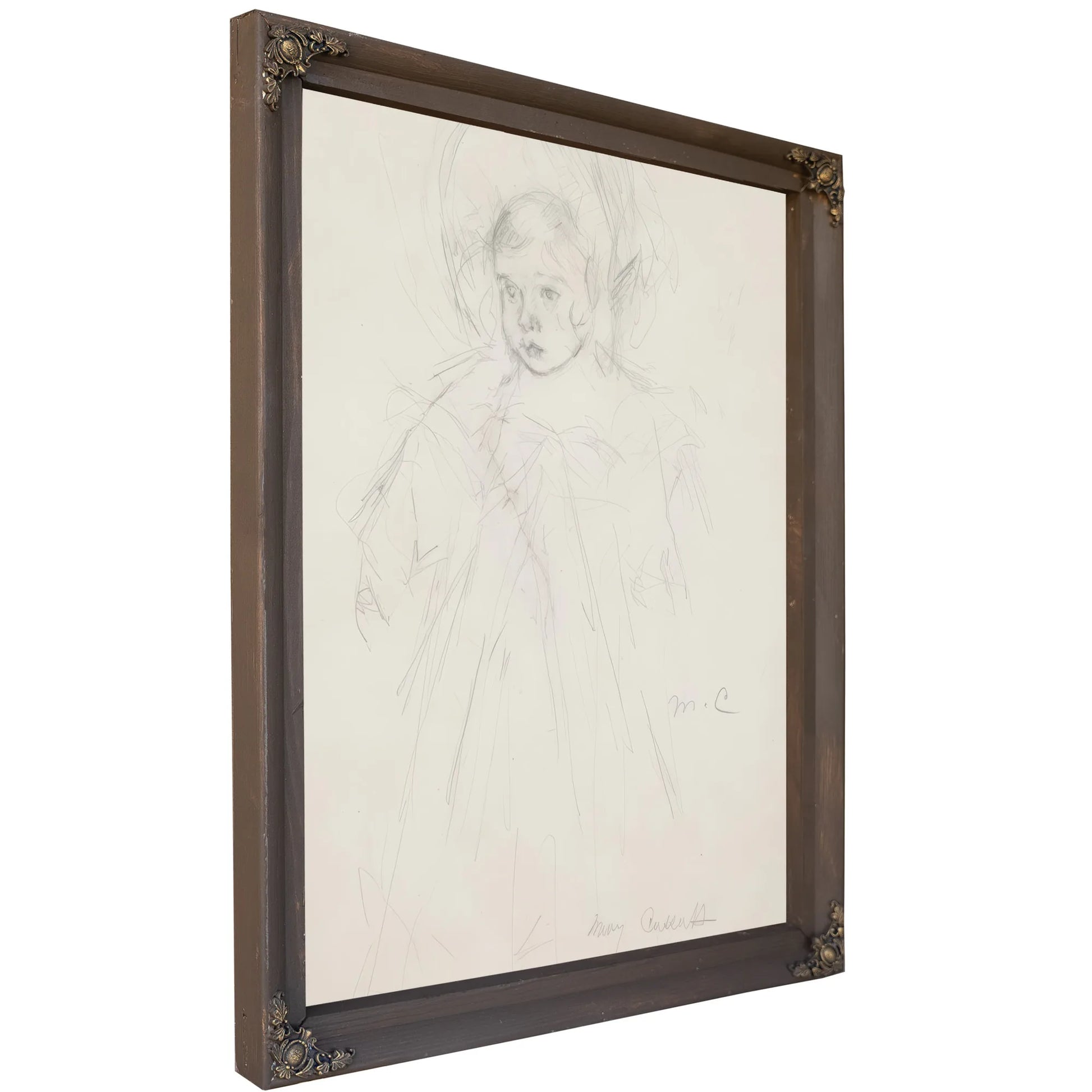 Study Of A Young Girl (Etude De Jeune Fille) By Mary Cassatt Fine Art Print