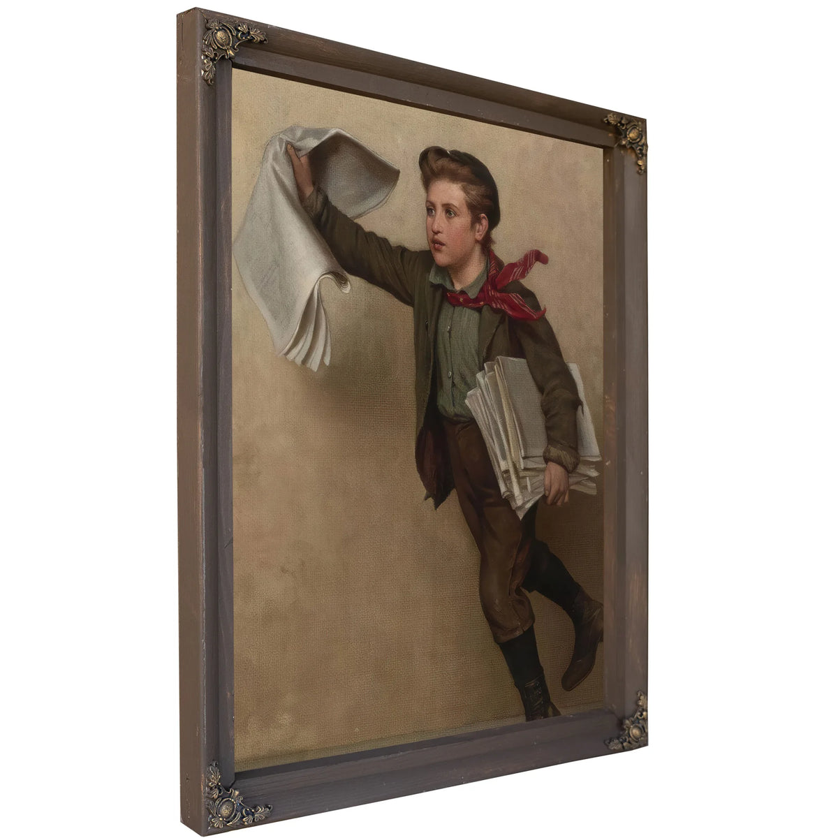 Extra, Extra (The Paper Boy) By John George Brown Fine Art Print