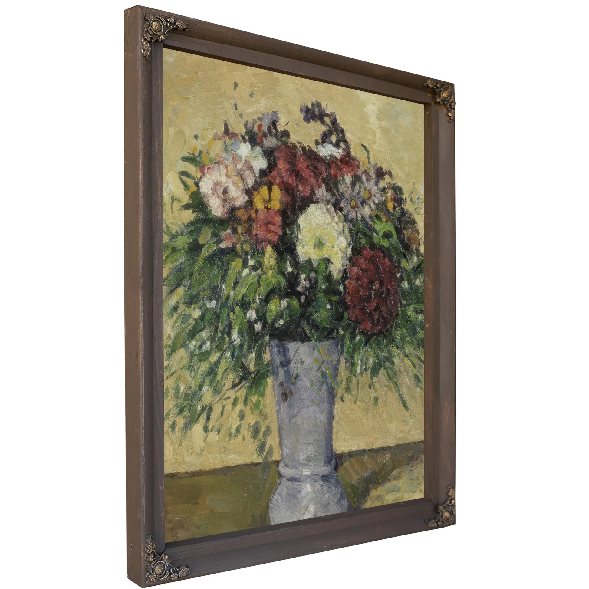 Bouquet Of Flowers In A Vase By Paul Cezanne Fine Art Print
