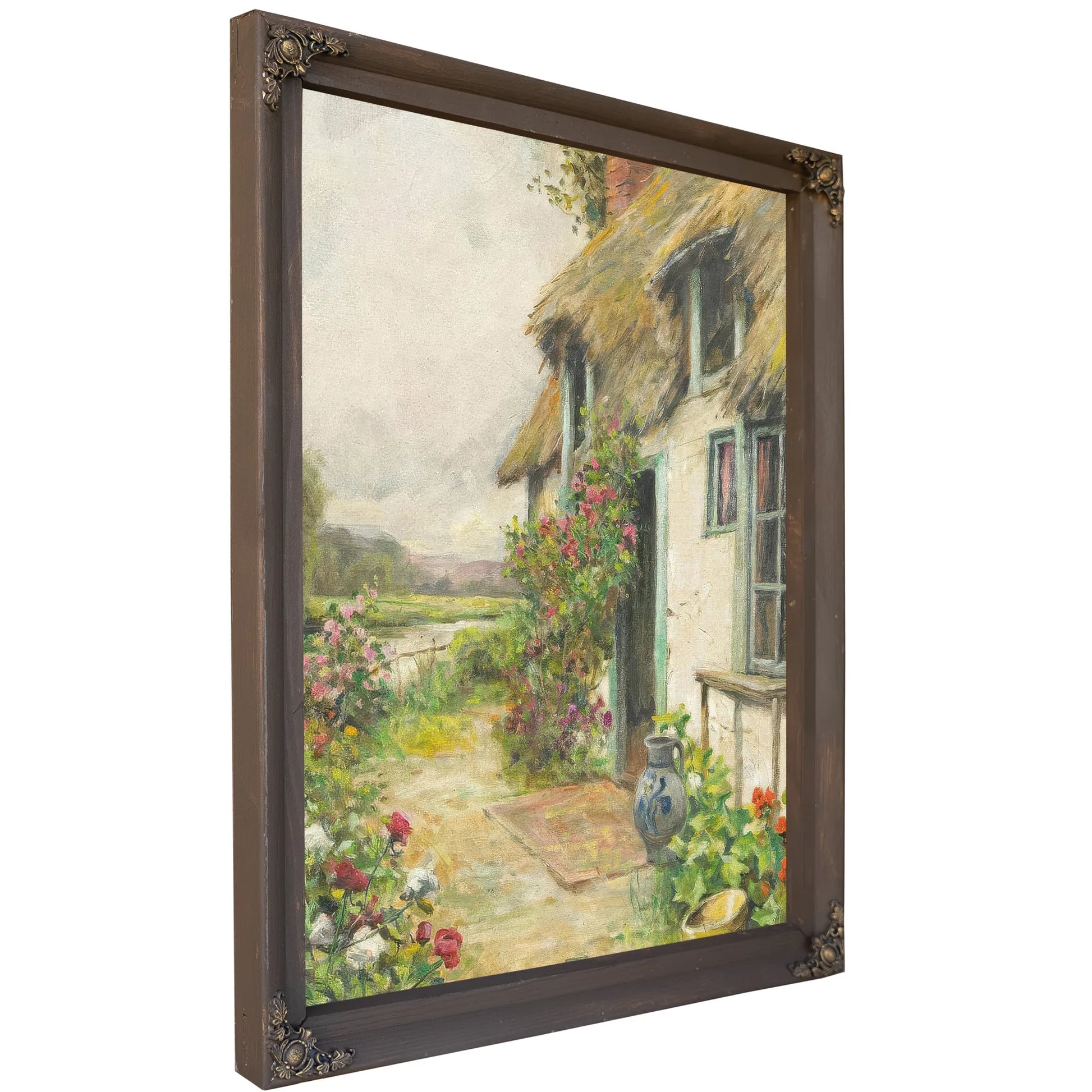 Cottage Gardens By Louis Aston Knight Fine Art Print