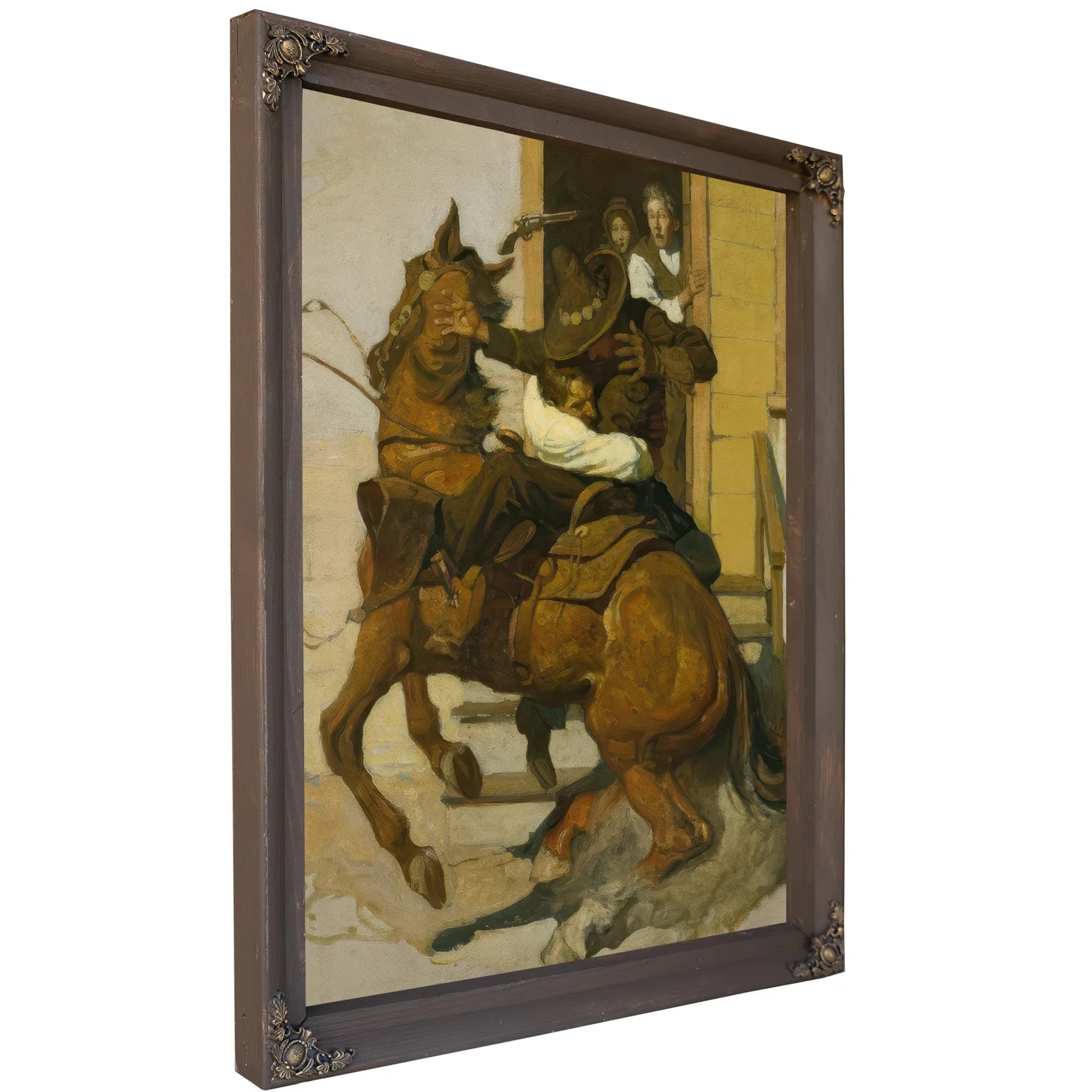 But Sir Henry Never Stopped. By NC Wyeth Fine Art Print