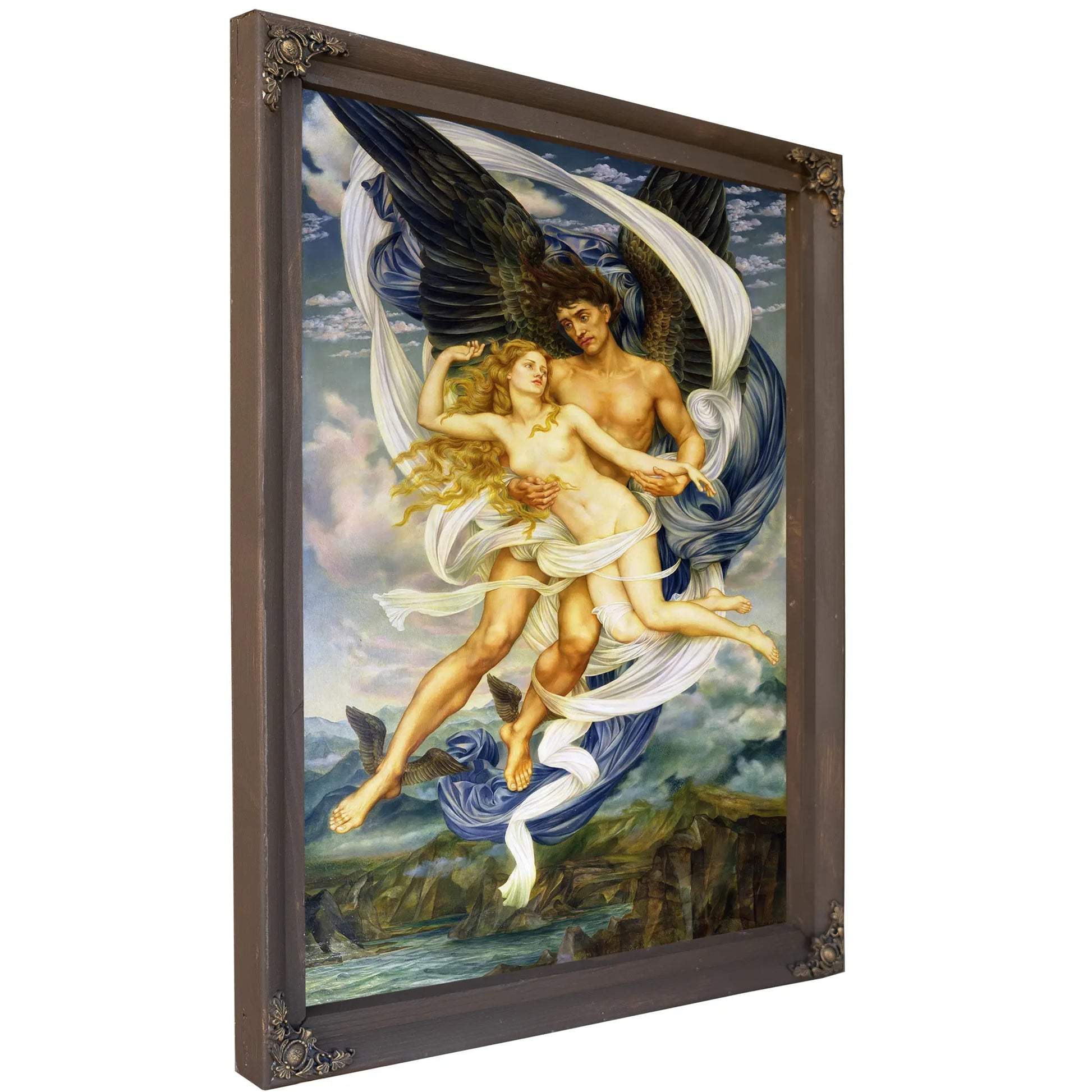 Boreas And Oreithyia 1896 by Evelyn De Morgan