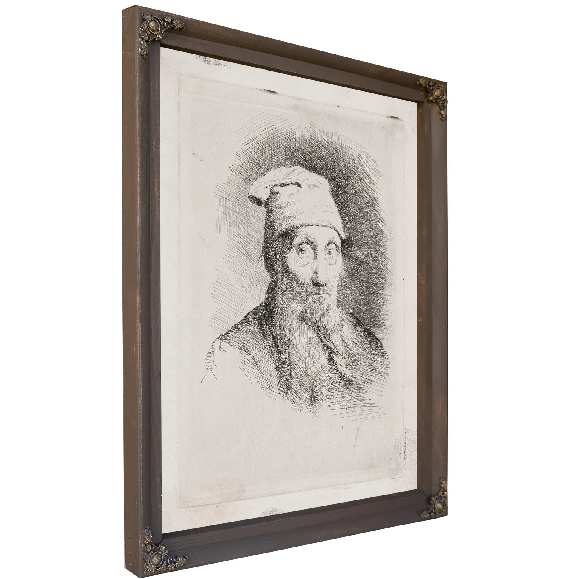 En Gammel Mand Med Hue Brystbillede by Carl Bloch