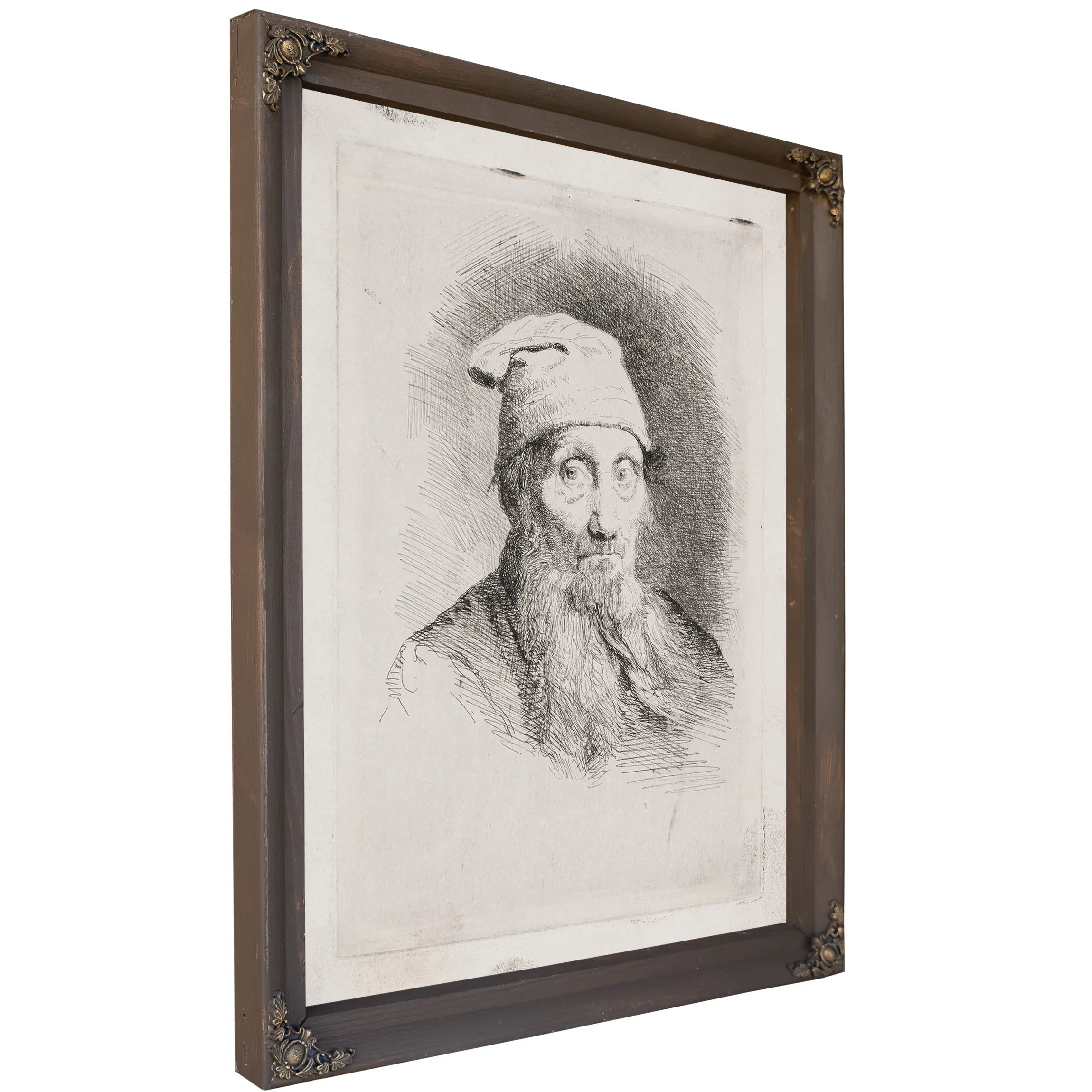 En Gammel Mand Med Hue Brystbillede by Carl Bloch