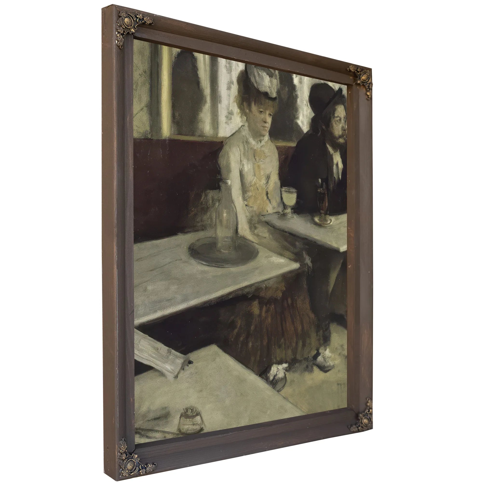In A Cafe By Edgar Degas Fine Art Print