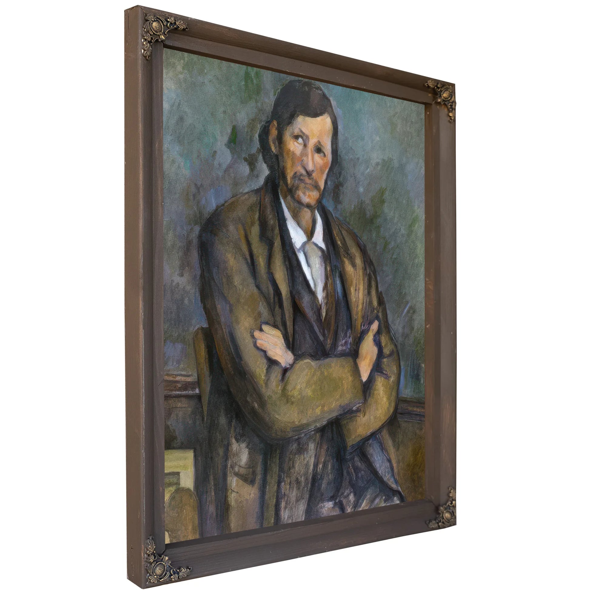 Man With Crossed Arms By Paul Cezanne Fine Art Print
