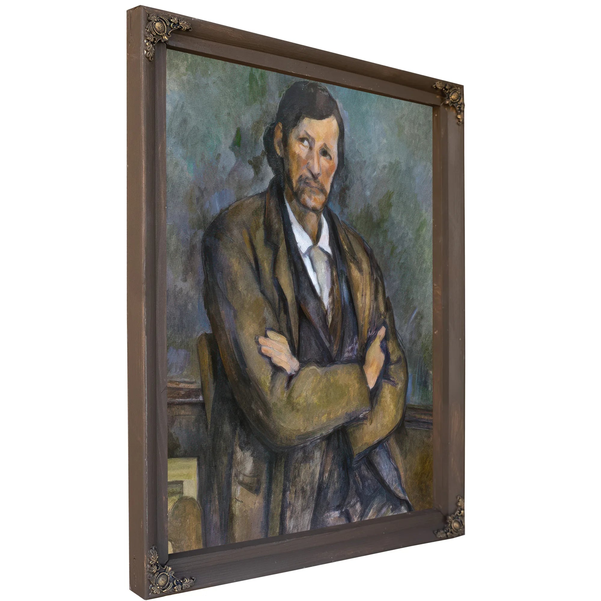 Man With Crossed Arms By Paul Cezanne Fine Art Print