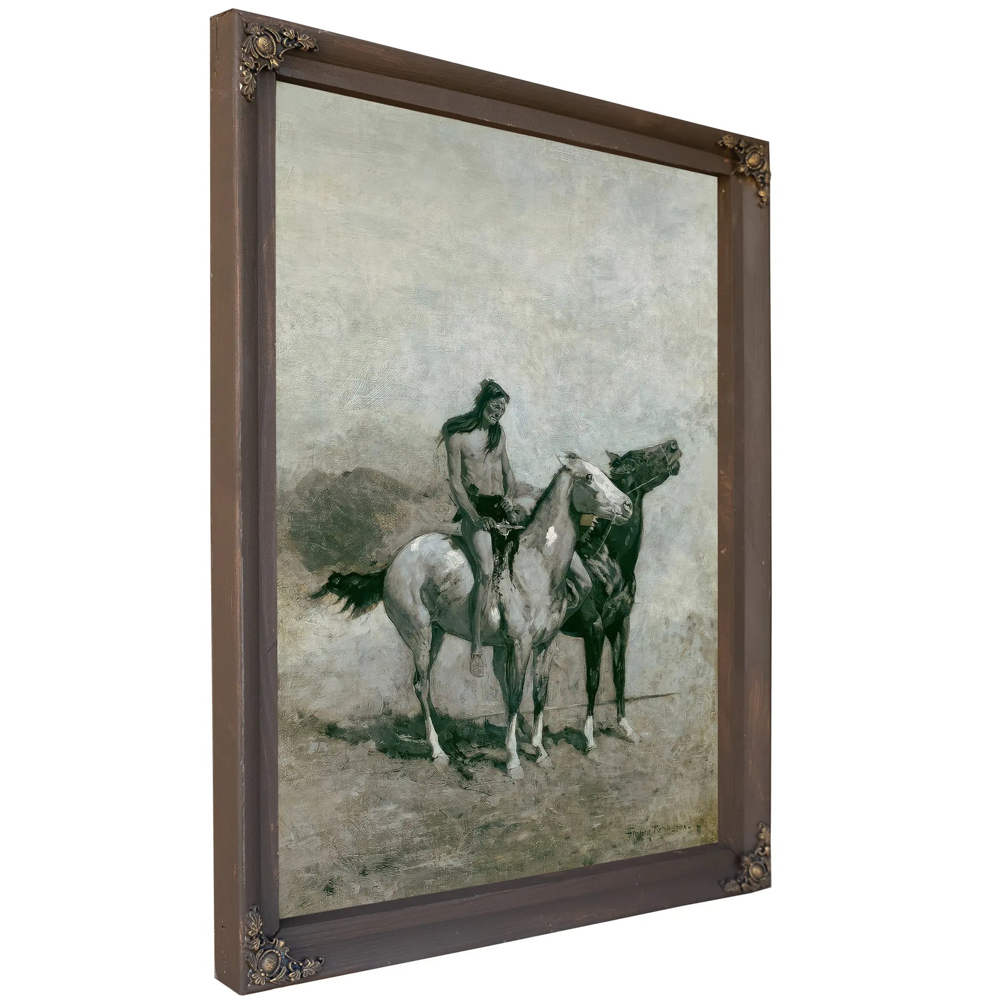 The Fireeater Slung His Victim Across His Pony by Frederic Remington