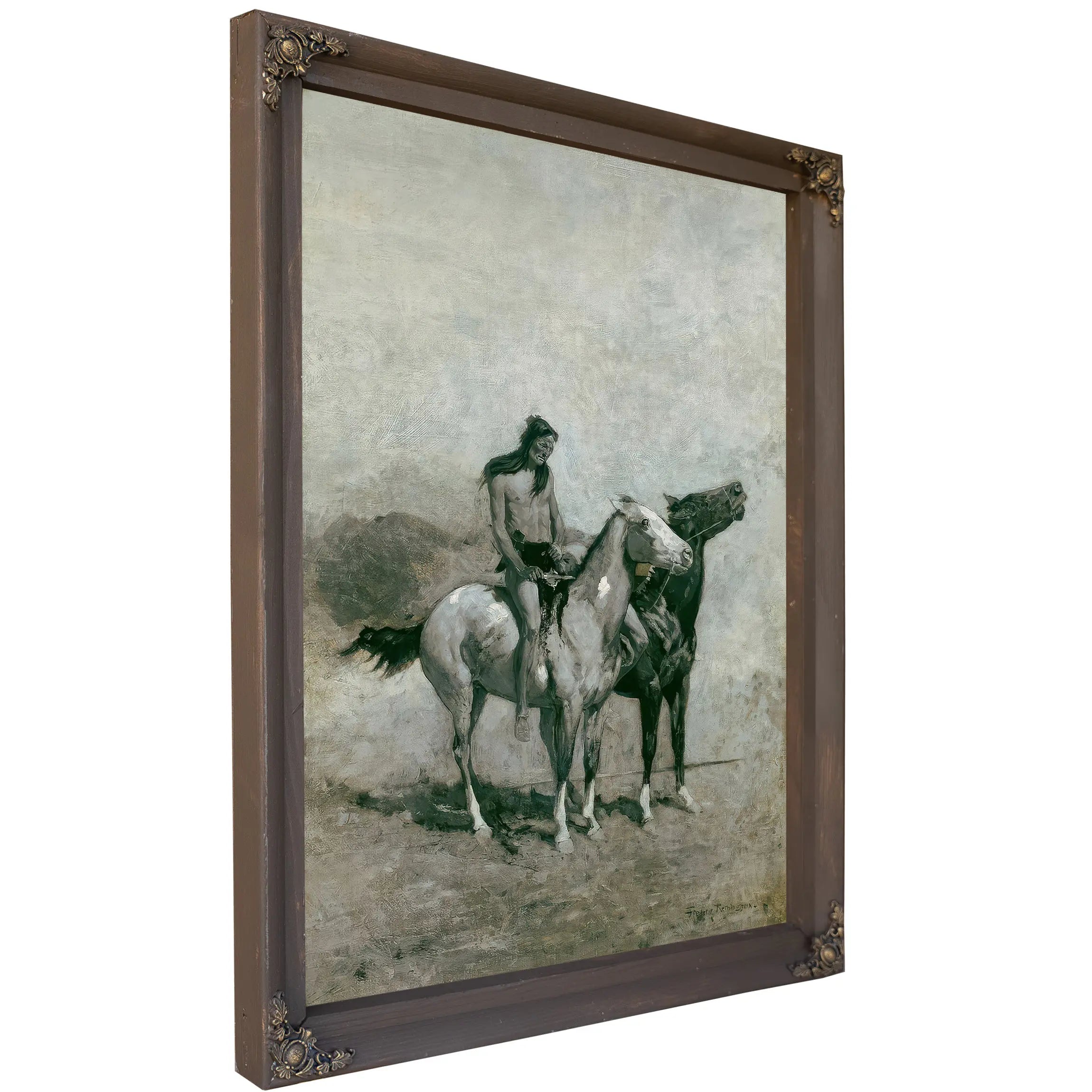 The Fireeater Slung His Victim Across His Pony by Frederic Remington