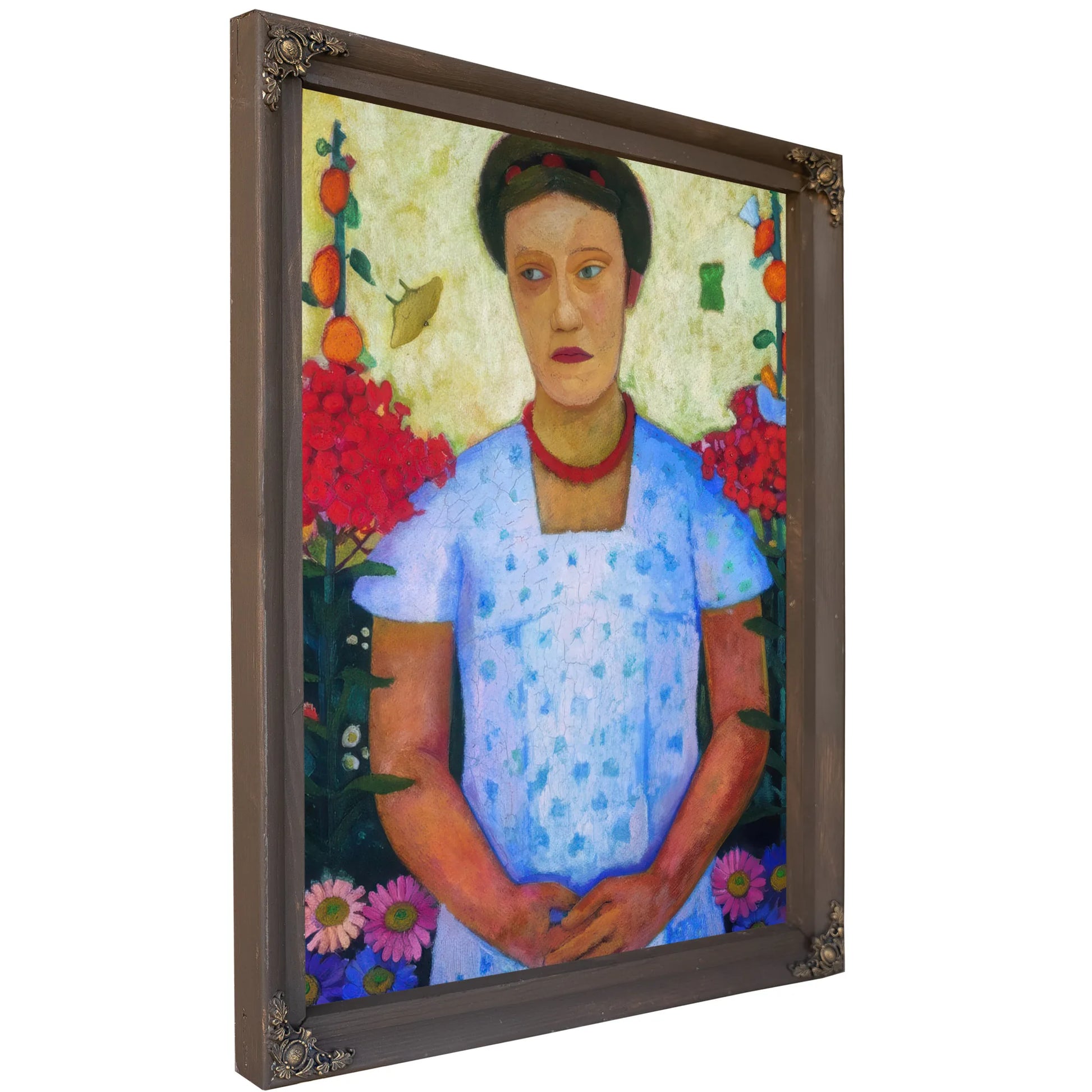 Portrait Of Lee Hoetger With Flowers 1906 By Paula Modersohn Becker Fine Art Print