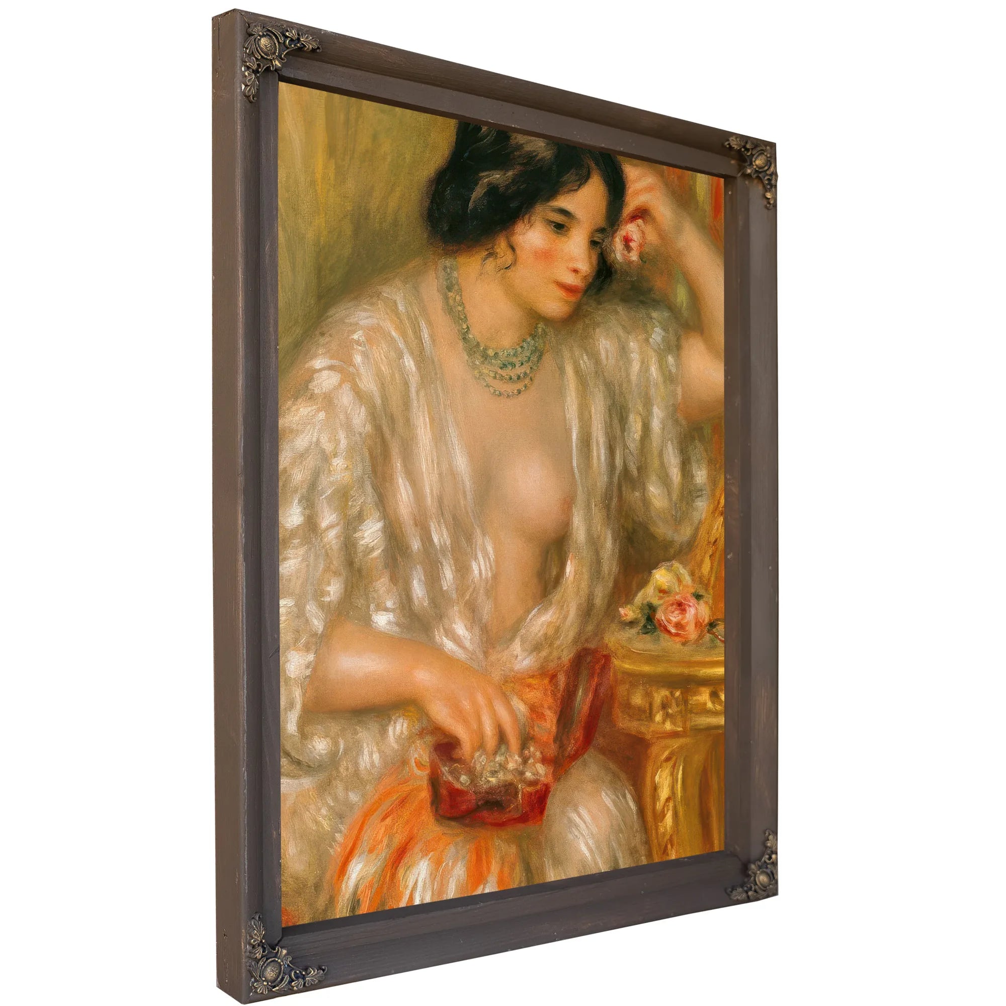 Gabrielle With Jewellery By Pierre Auguste Renoir Fine Art Print