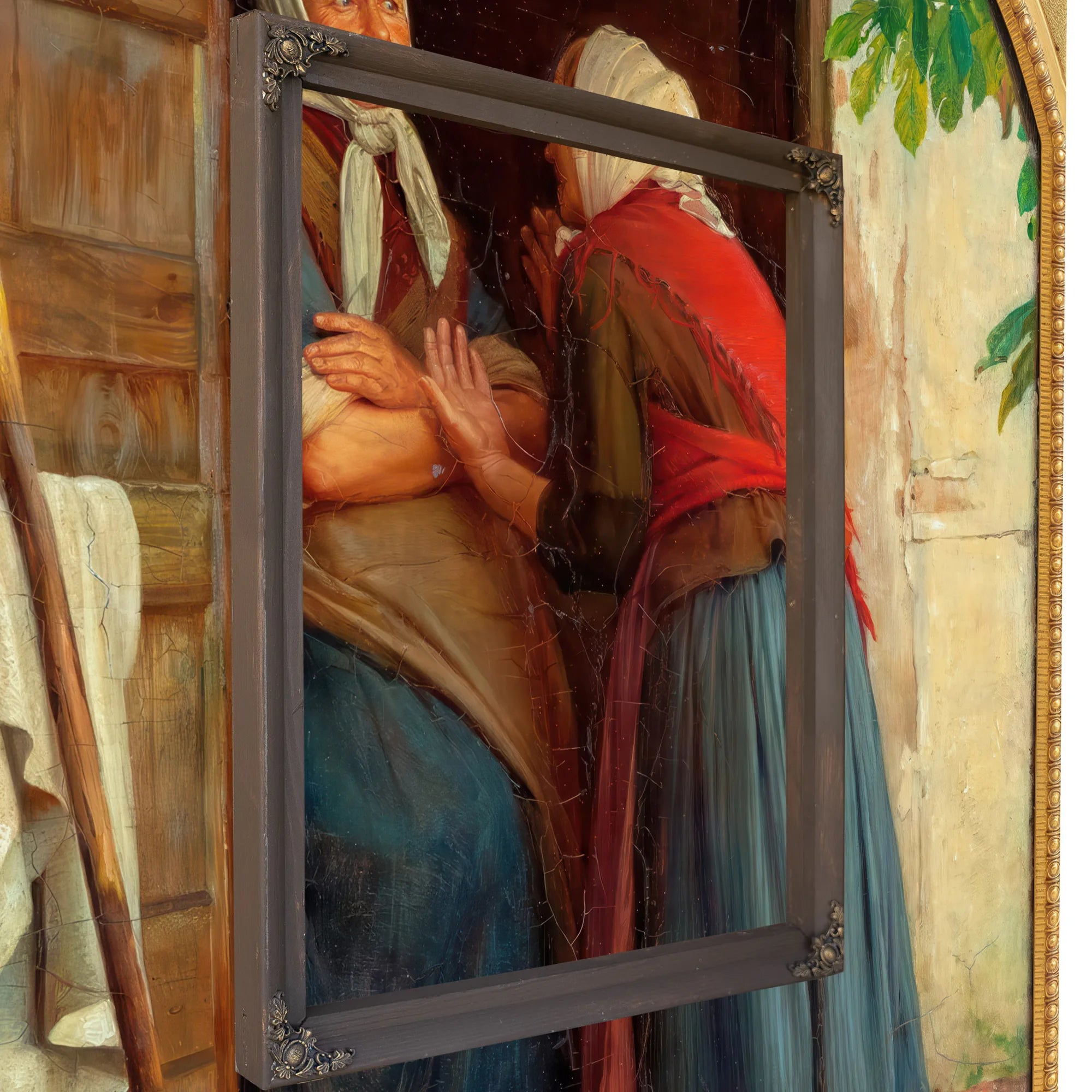Two Women Talking by Carl Bloch Fine Art Print