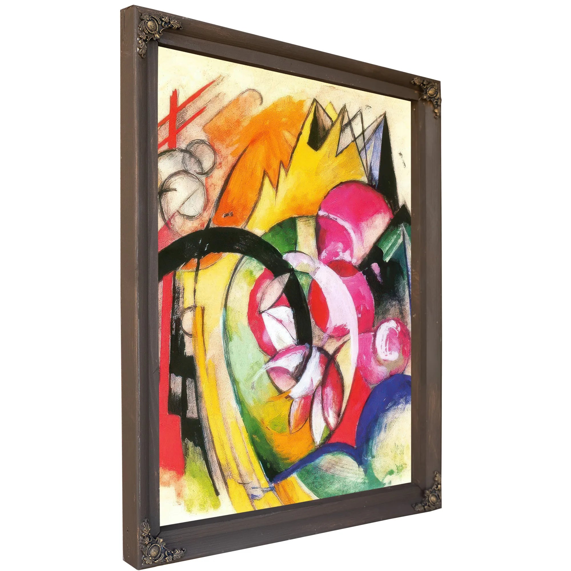 Coloured Flowers By Franz Marc Fine Art Print
