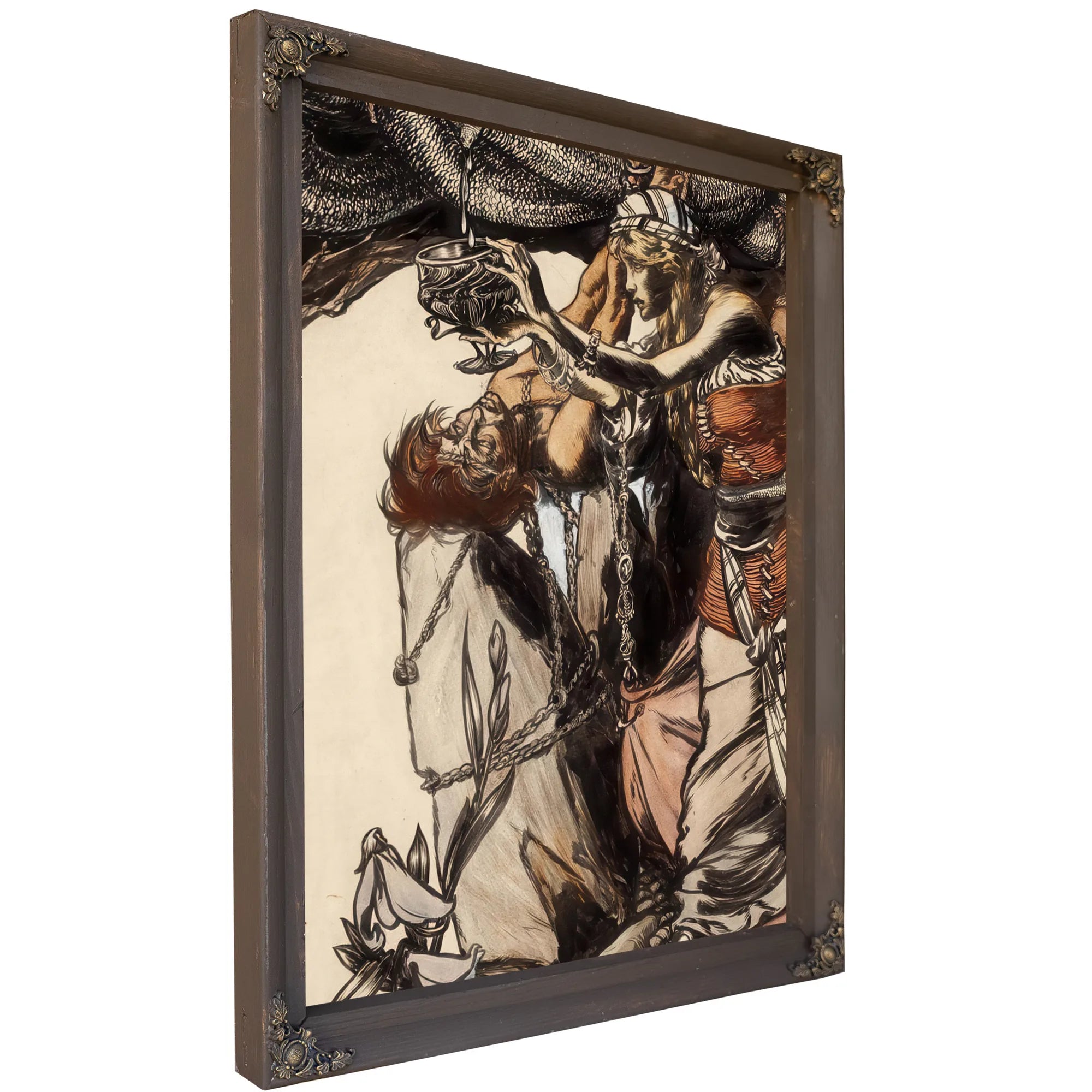 Loki And Sigyn The Land Of Enchantment Book Illustration 1901 By Arthur Rackham Fine Art Print