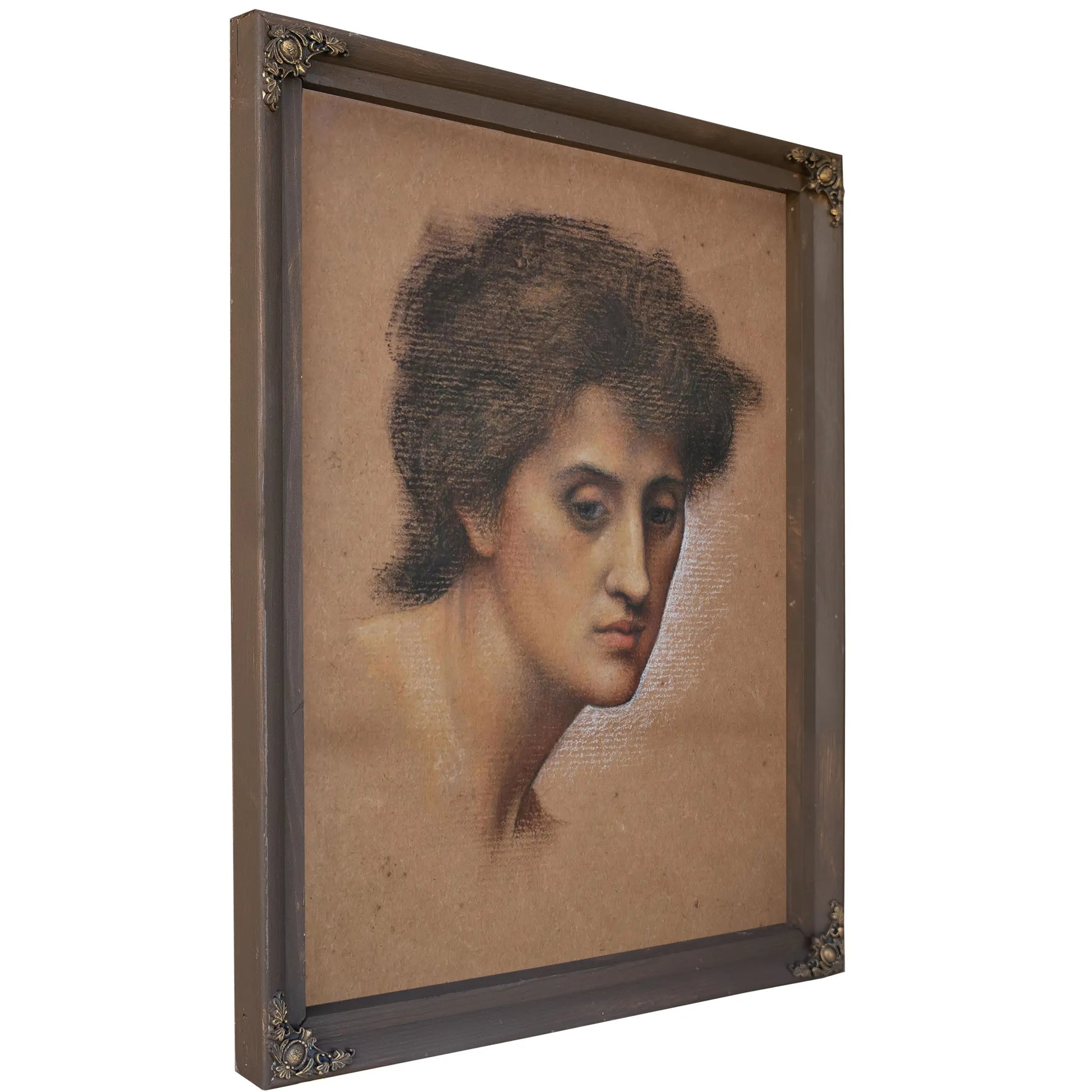 Study Of Female Head For The Cadence Of Autumn 1905 A by Evelyn De Morgan