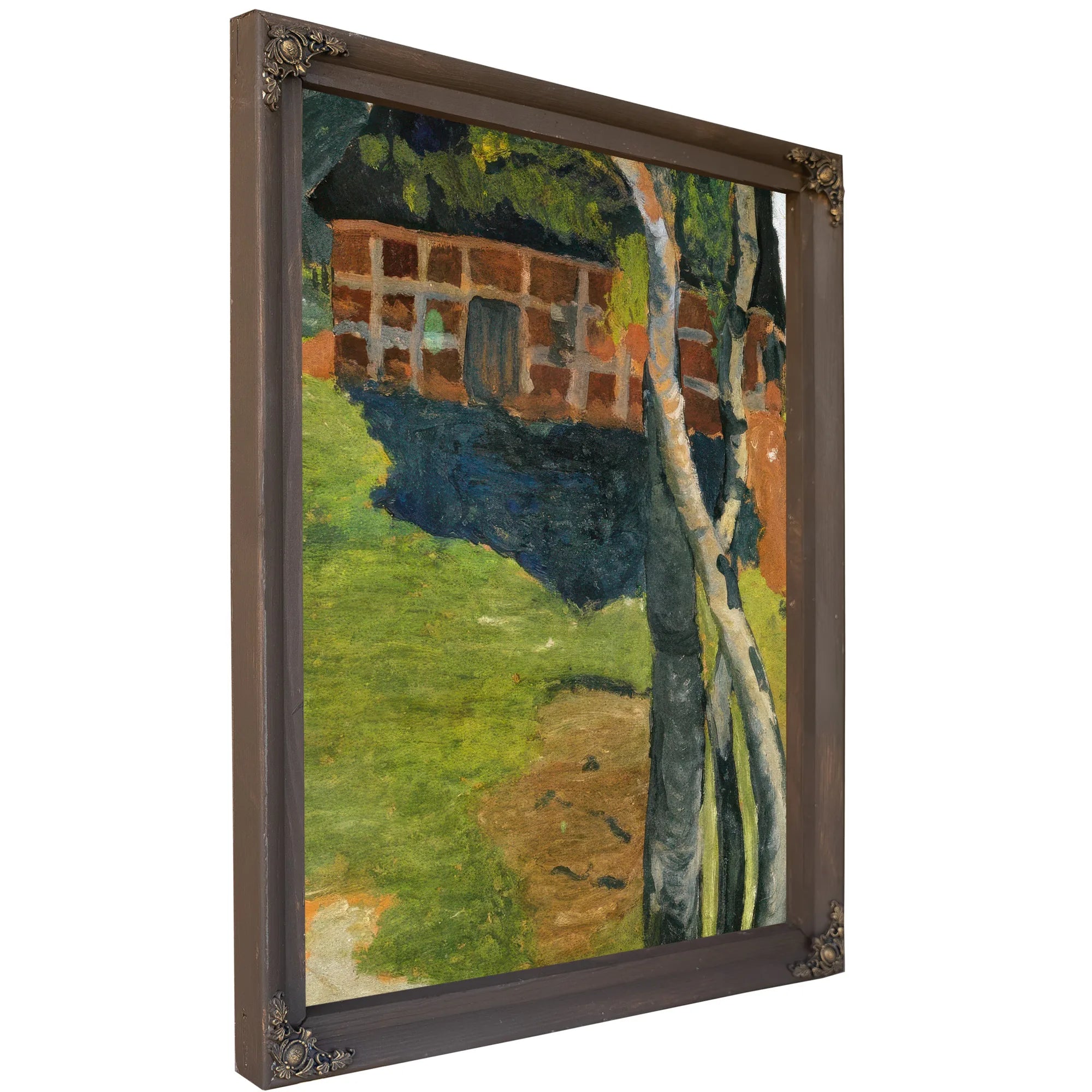 Birch Trees In Front Of A Barn By Paula Modersohn Becker Fine Art Print