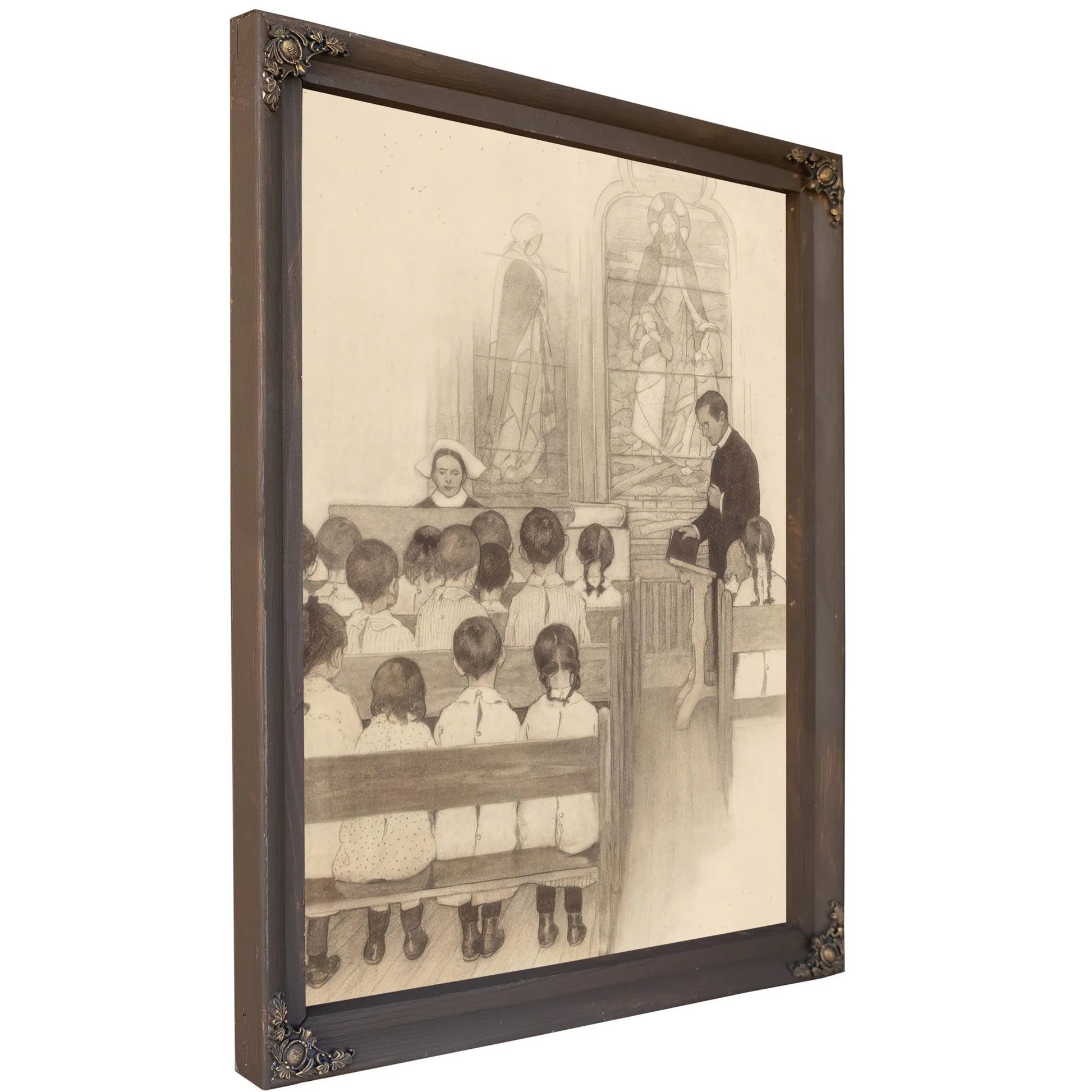 Chapel Grace Church Nursery The Century Magazine Interior Illustration November 1902 By Jessie Willcox Smith Fine Art Print