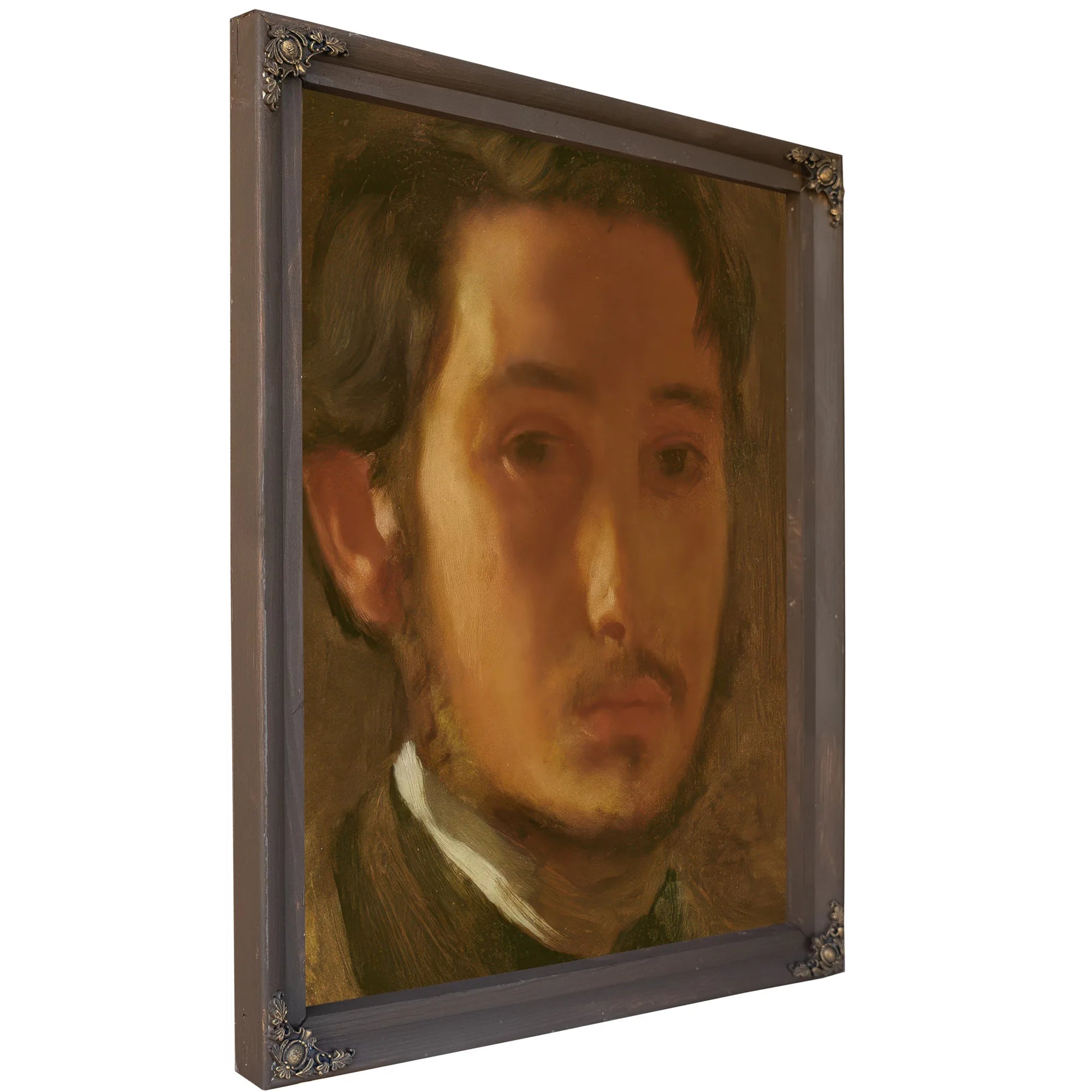 Self Portrait With White Collar By Edgar Degas Fine Art Print
