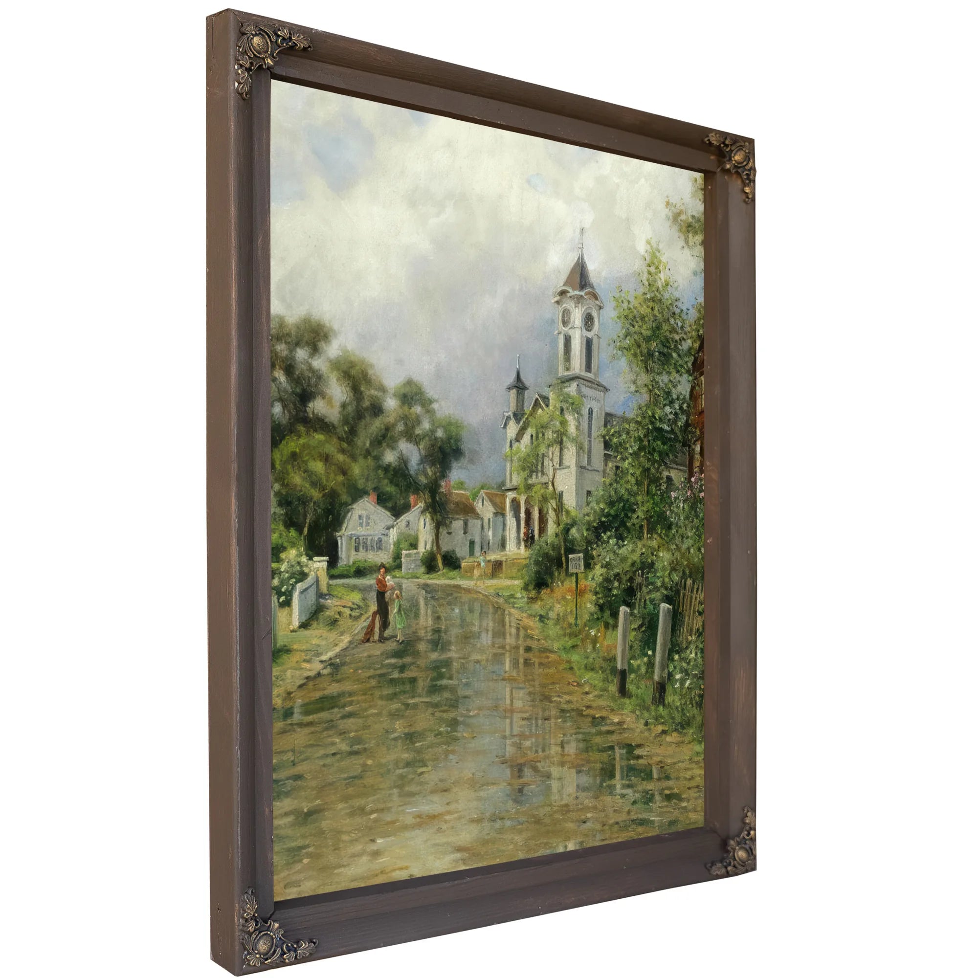 View Of Old Mystic, Connecticut By Louis Aston Knight Fine Art Print