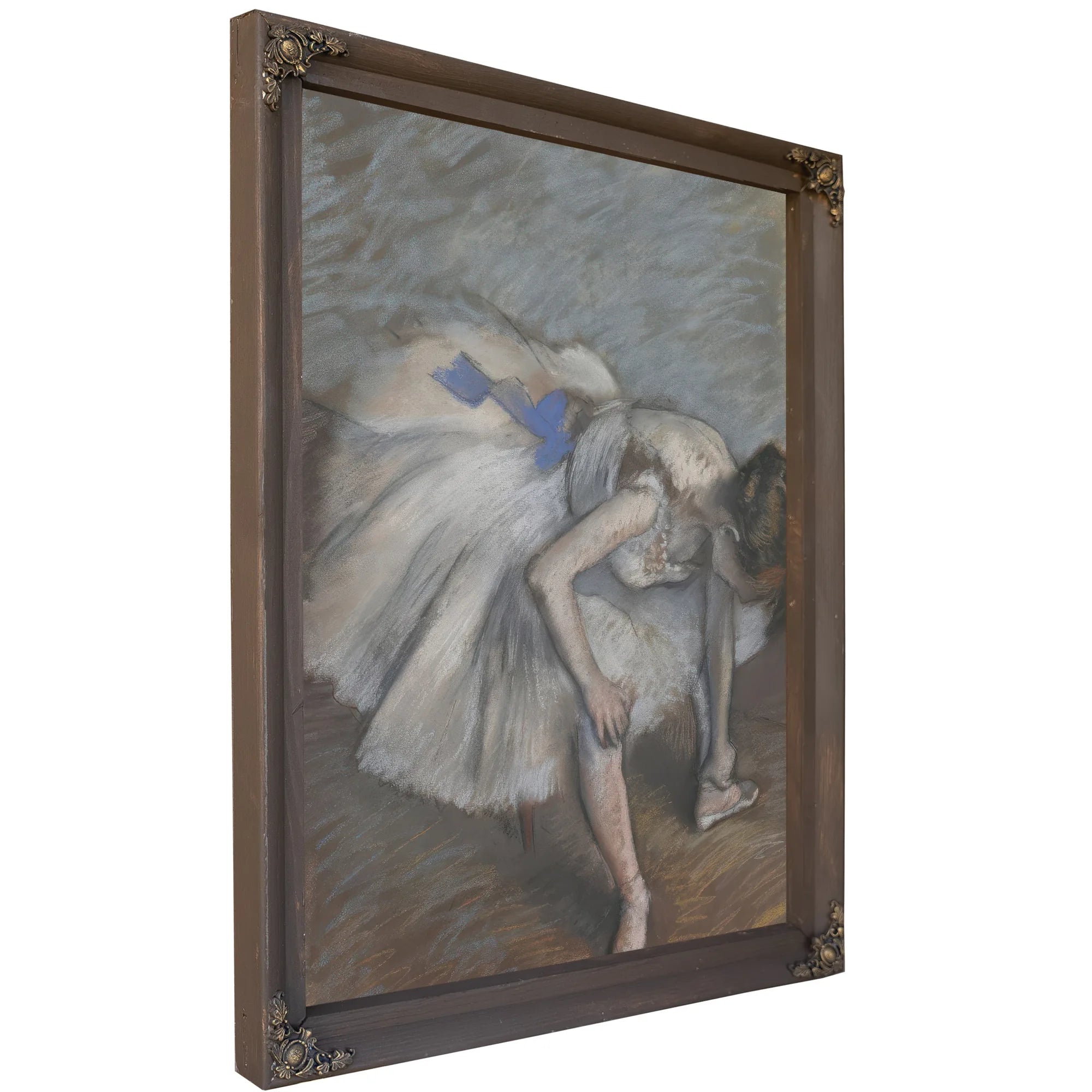 Seated Dancer Leaning Forward, Massaging Her Left Foot By Edgar Degas Fine Art Print