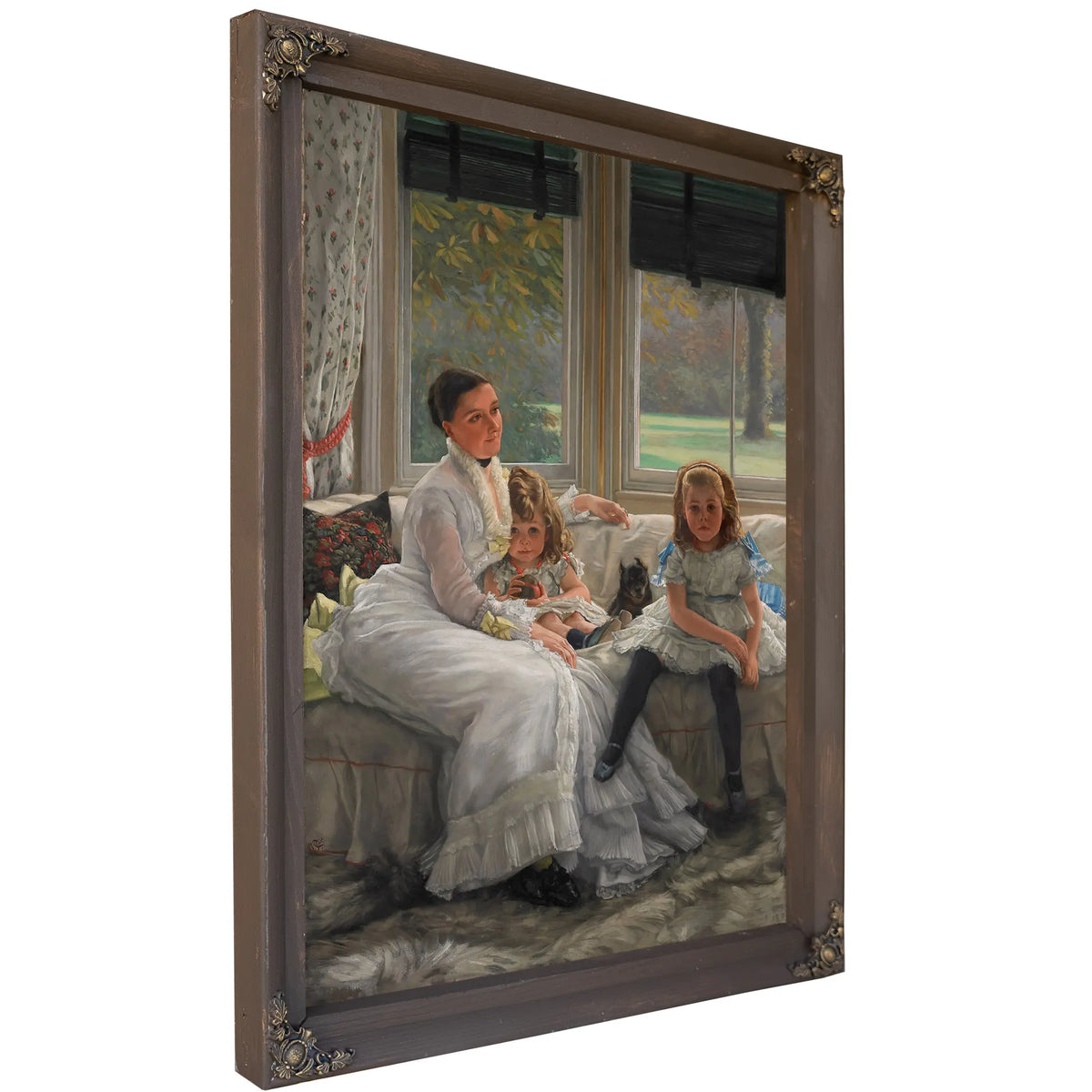 Portrait Of Mrs Catherine Smith Gill And Two Of Her Children by James Tissot