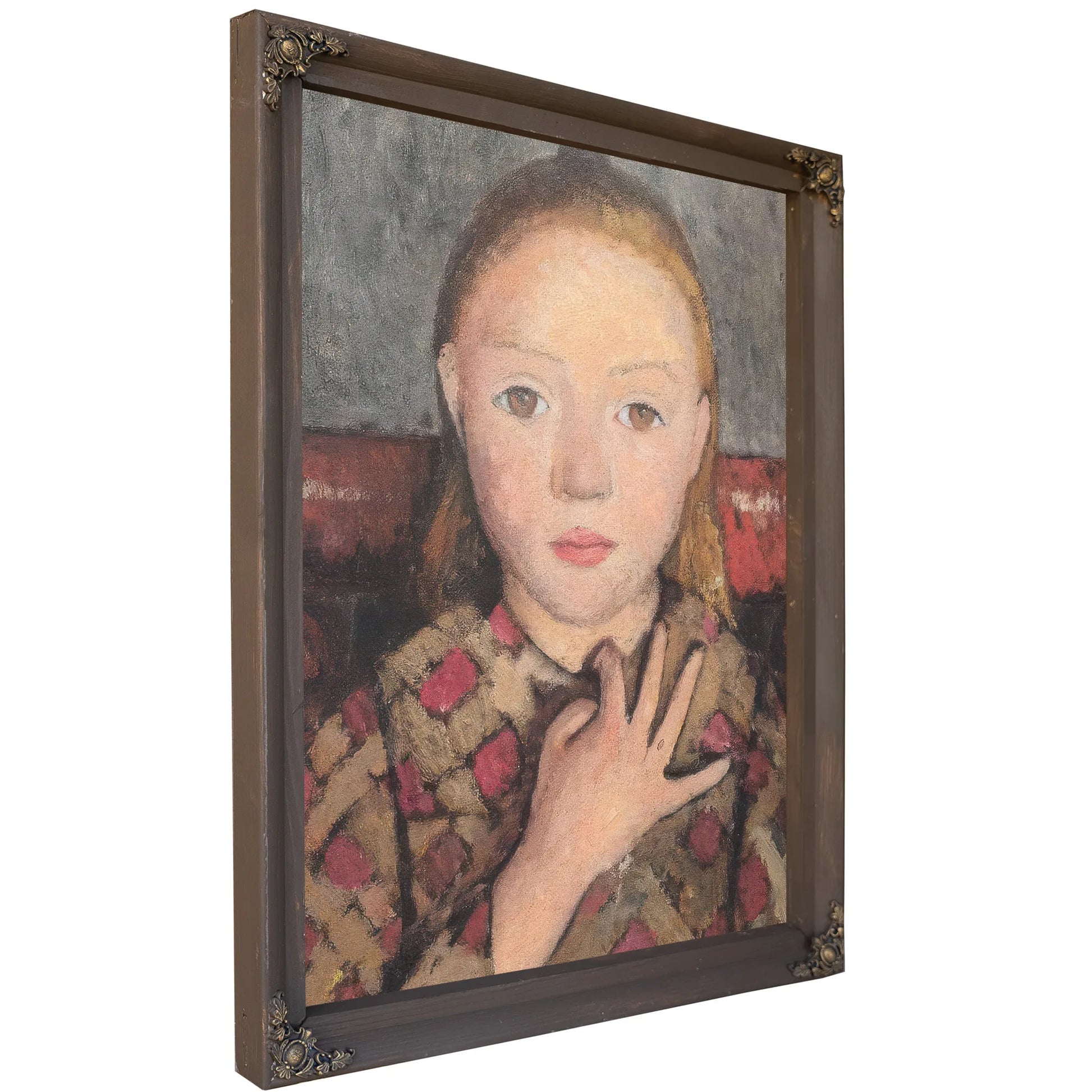 Portrait Of A Girl By Paula Modersohn Becker Fine Art Print