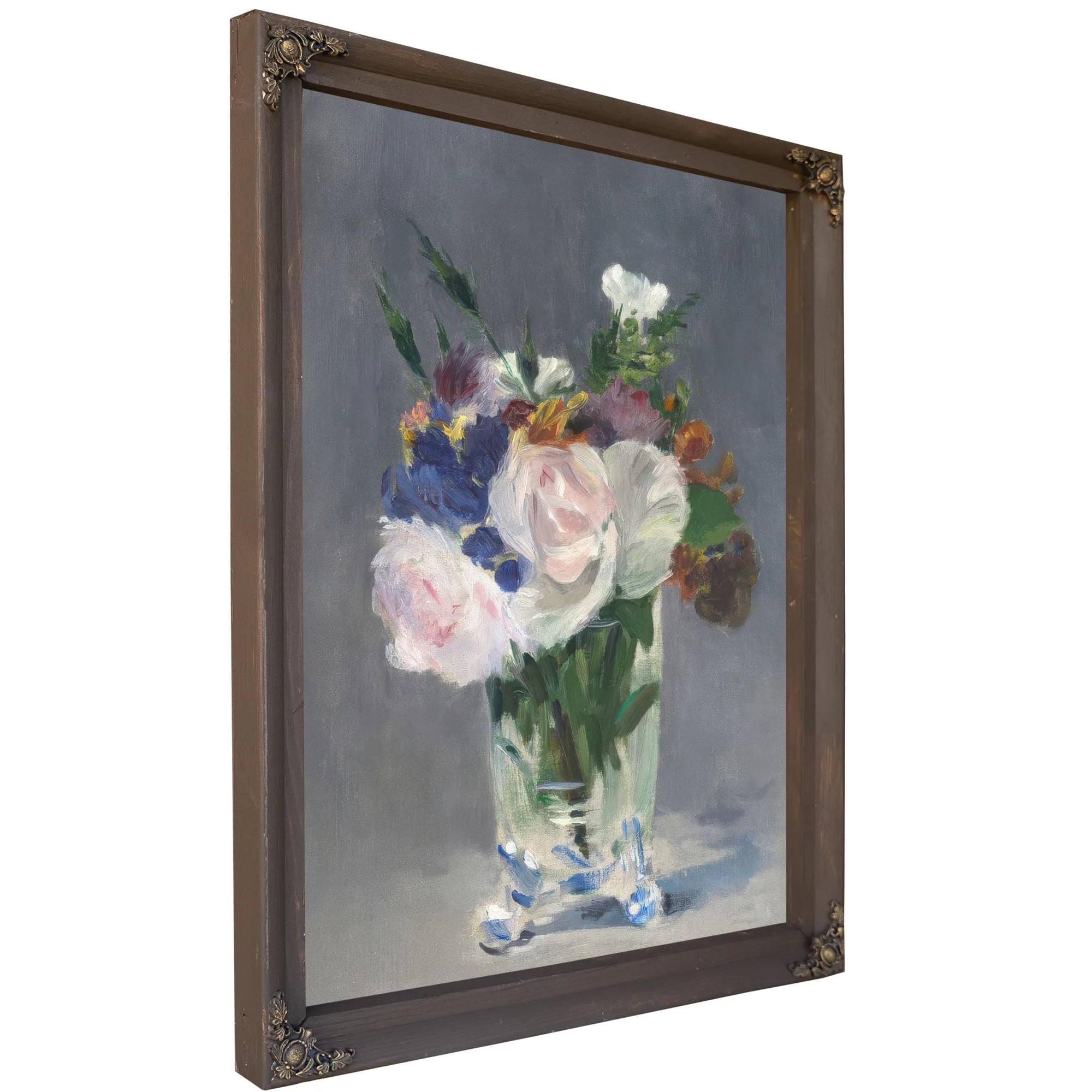 Flowers In A Crystal Vase By Edouard Manet Fine Art Print