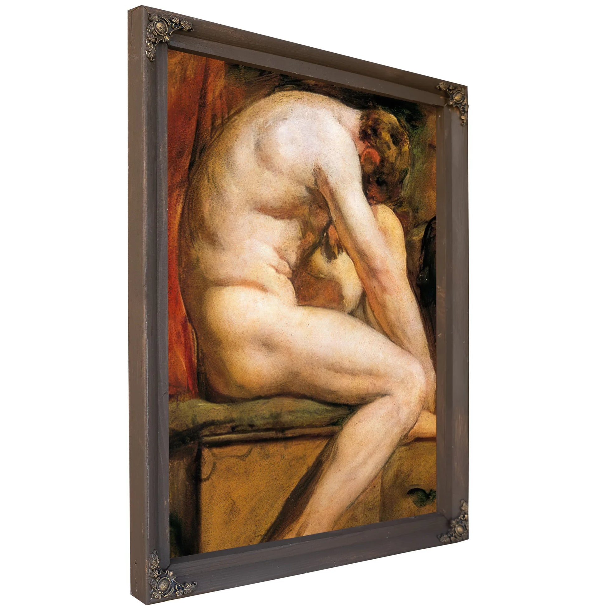 Male Nude Crouching 3 By William Etty Fine Art Print