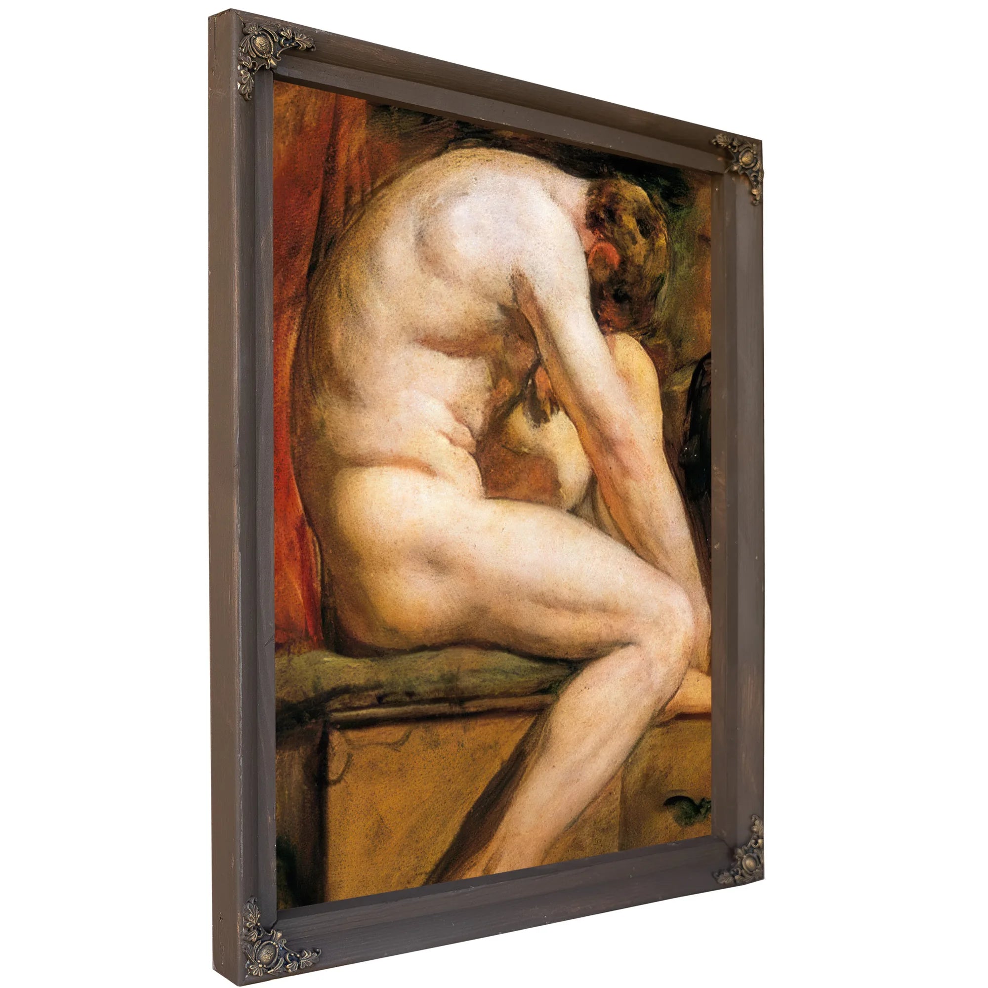 Male Nude Crouching 3 By William Etty Fine Art Print