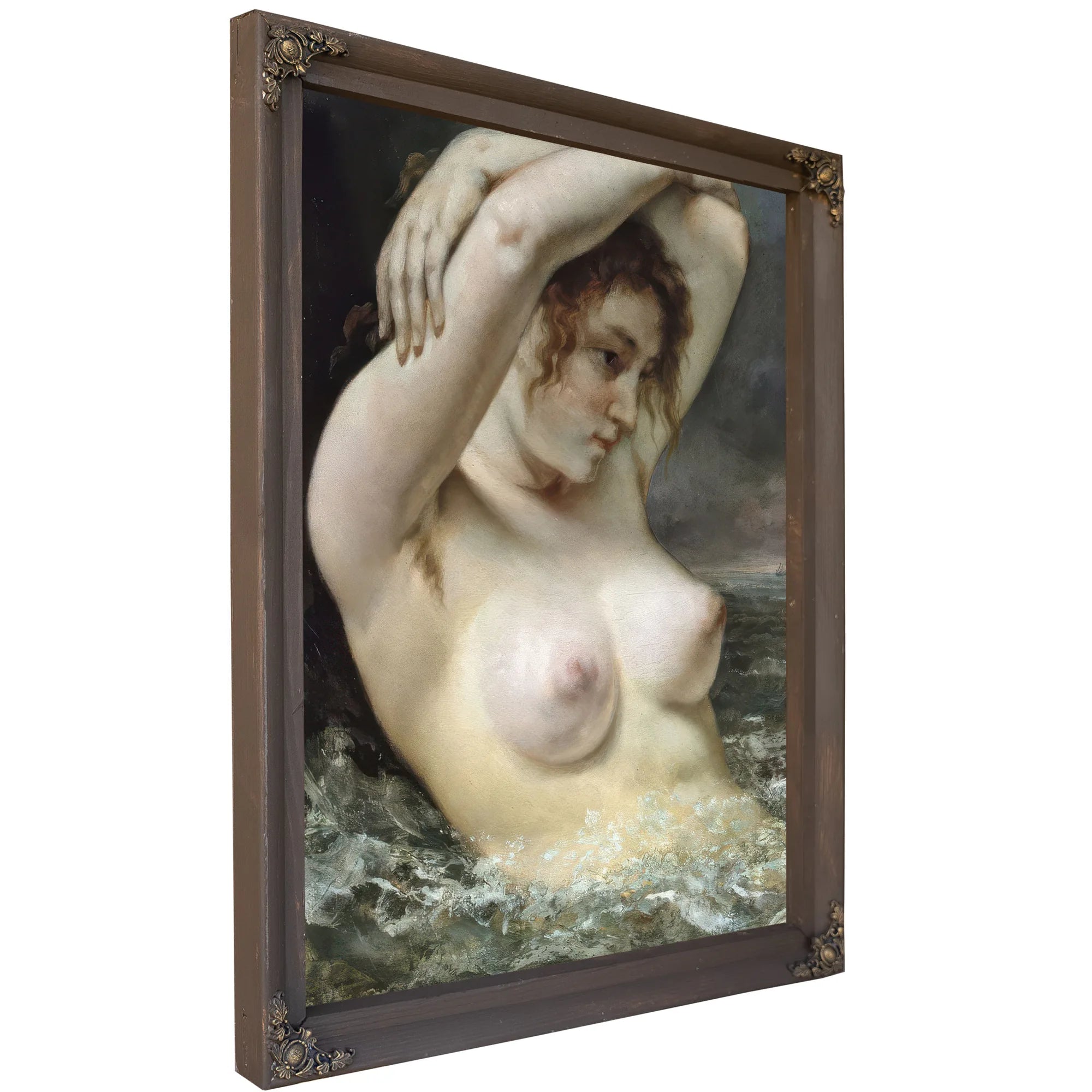 The Woman In The Waves By Jean Desire Gustave Courbet Fine Art Print