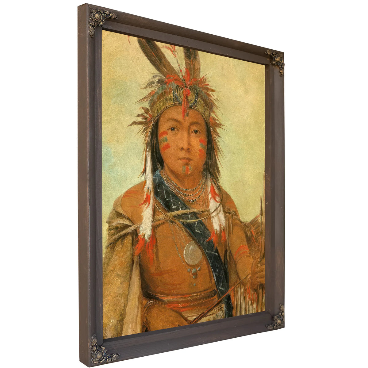 Ud Je Jock, Pelican, A Boy By George Catlin Fine Art Print