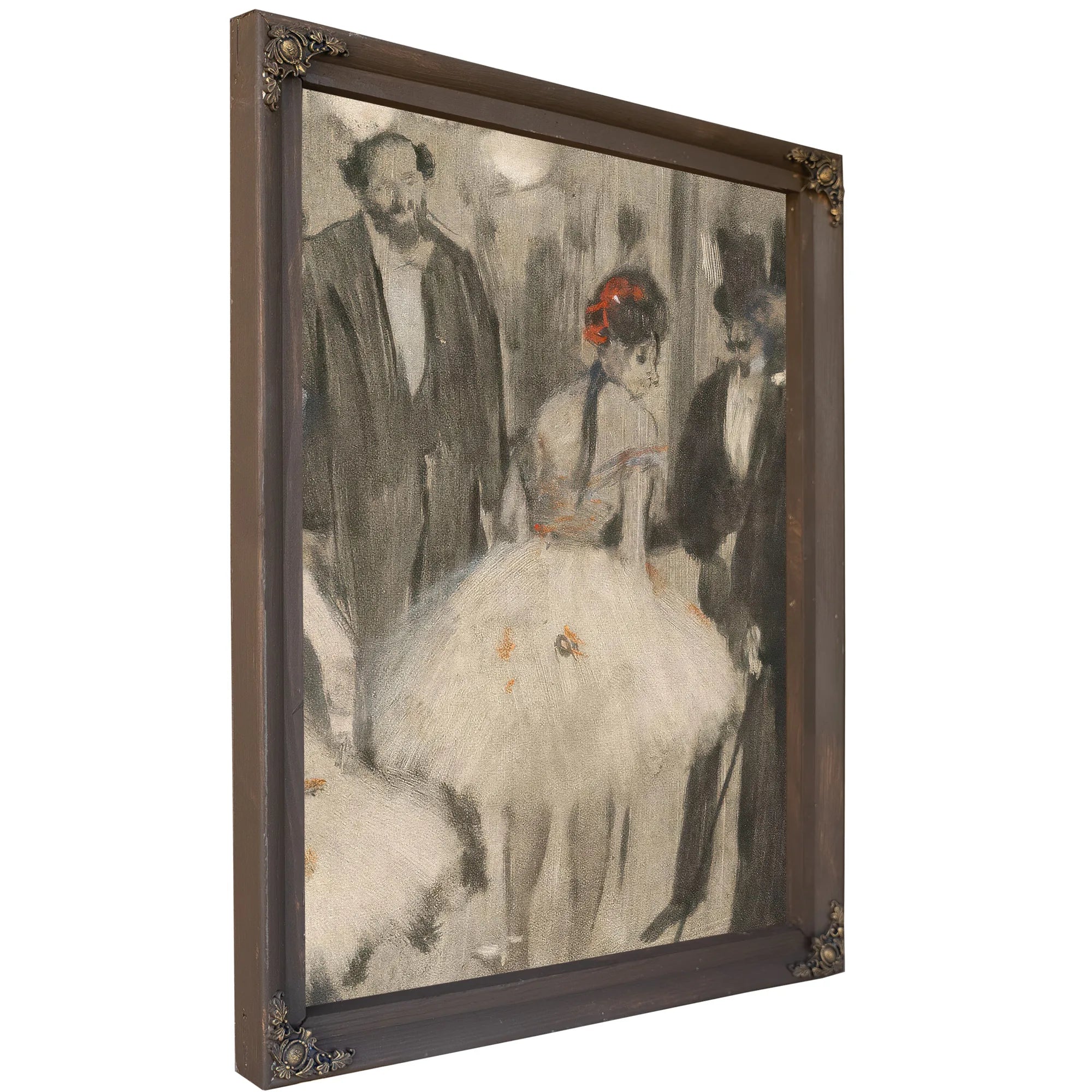 Virginie Being Admired While The Marquis Cavalcanti Looks On By Edgar Degas Fine Art Print