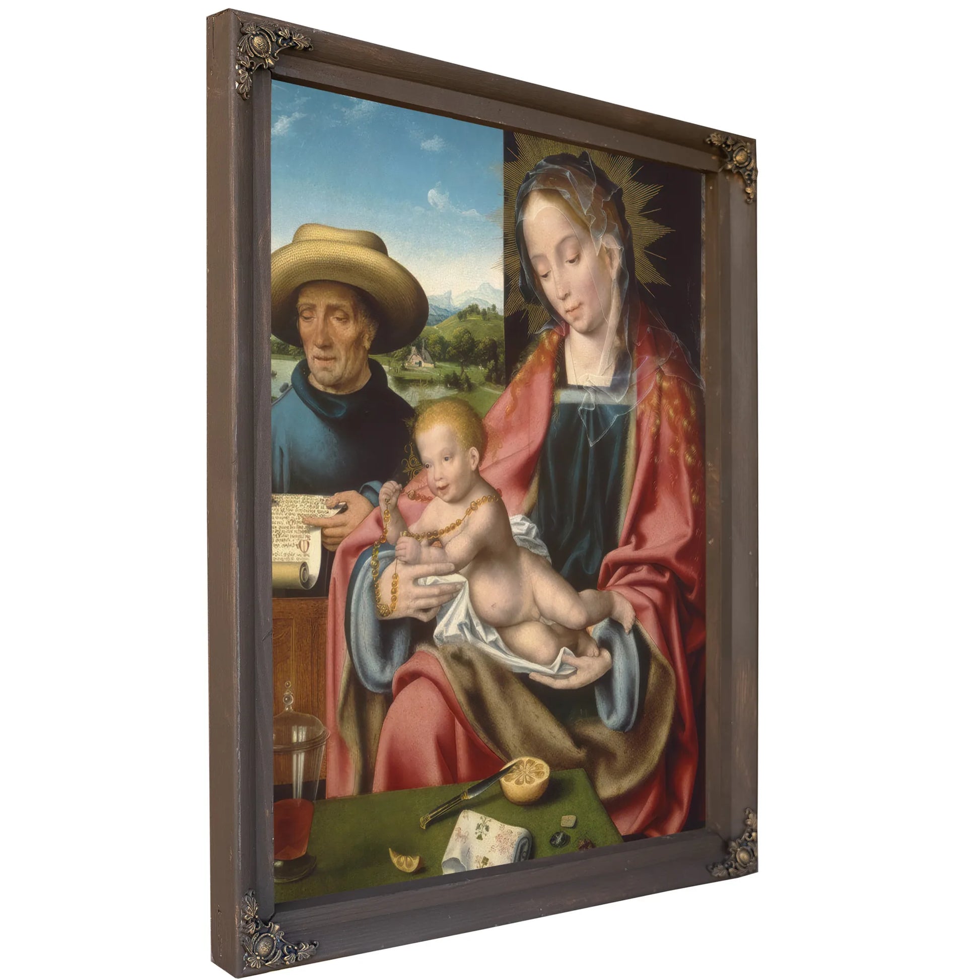 The Holy Family By Joos Van Cleve Fine Art Print