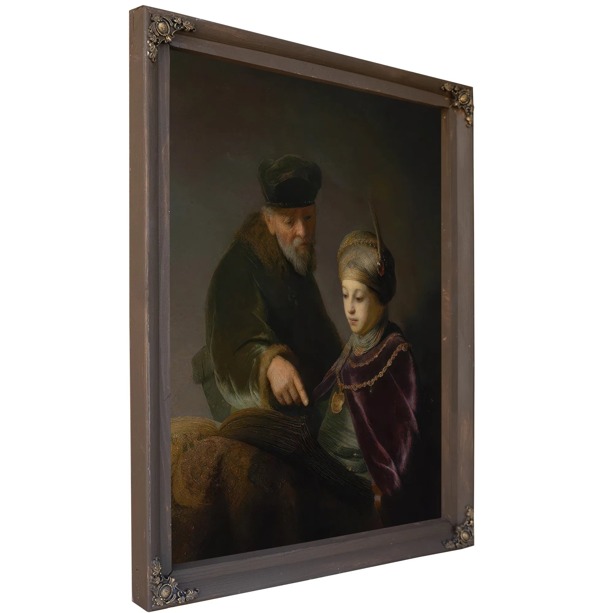 A Young Scholar And His Tutor By Rembrandt Fine Art Print