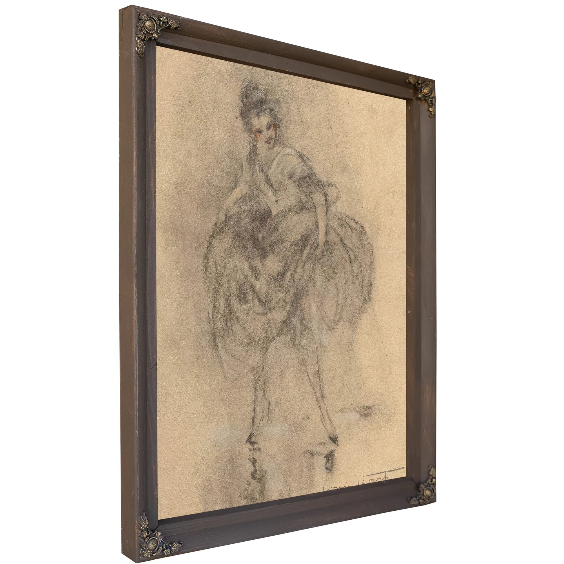 Dessin Des Femmes Circa 1928 By Louis Icart Fine Art Print