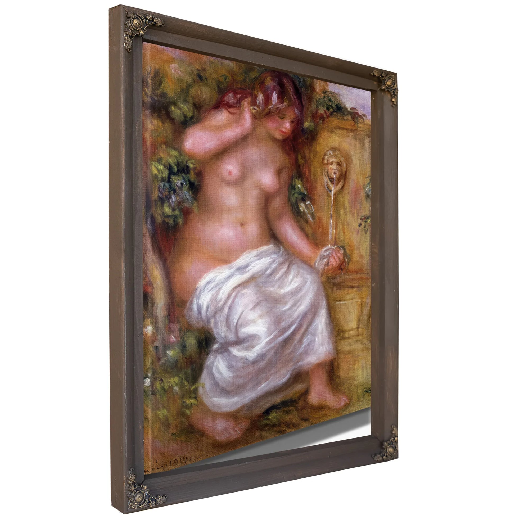 The Bather At The Fountain By Pierre Auguste Renoir Fine Art Print