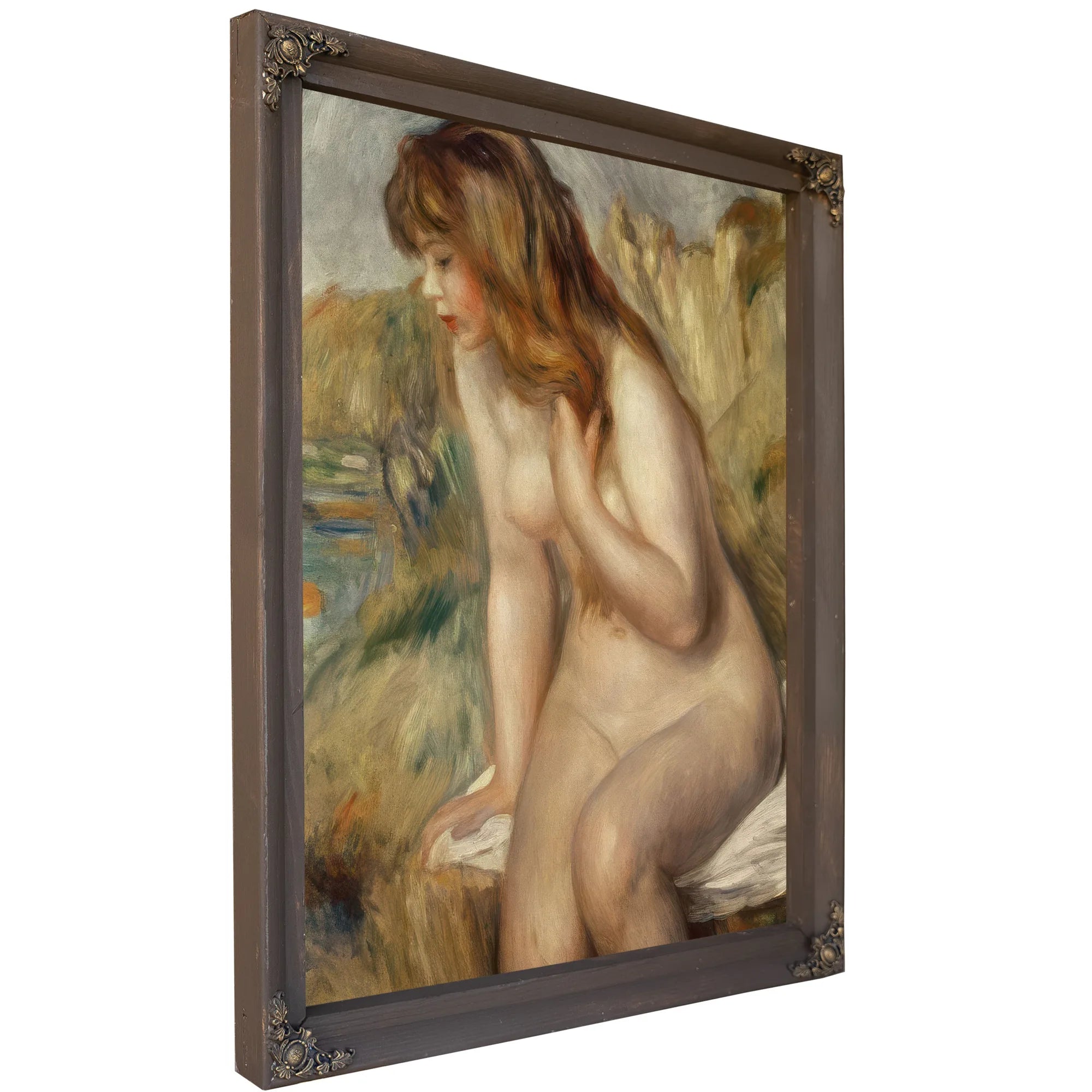 Bather Seated On A Rock By Pierre Auguste Renoir Fine Art Print