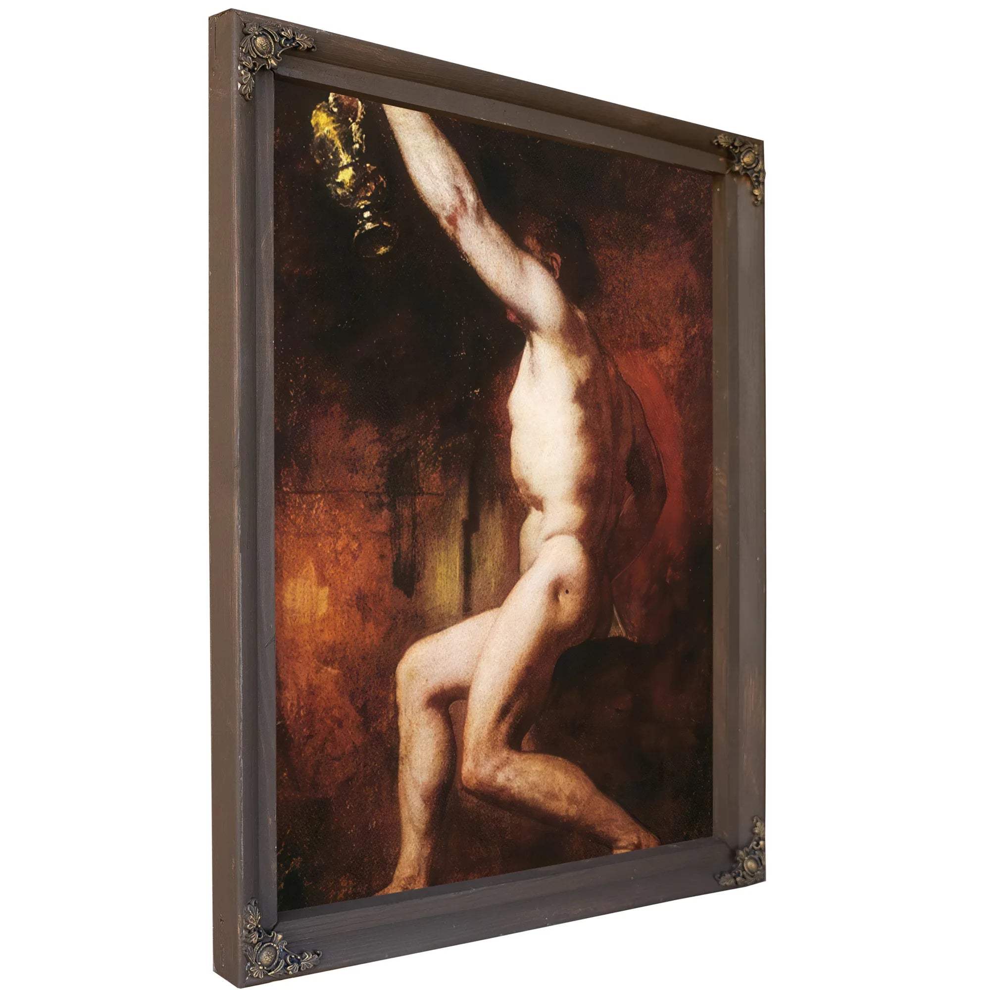 Male Nude Figure Holding A Jug By William Etty Fine Art Print
