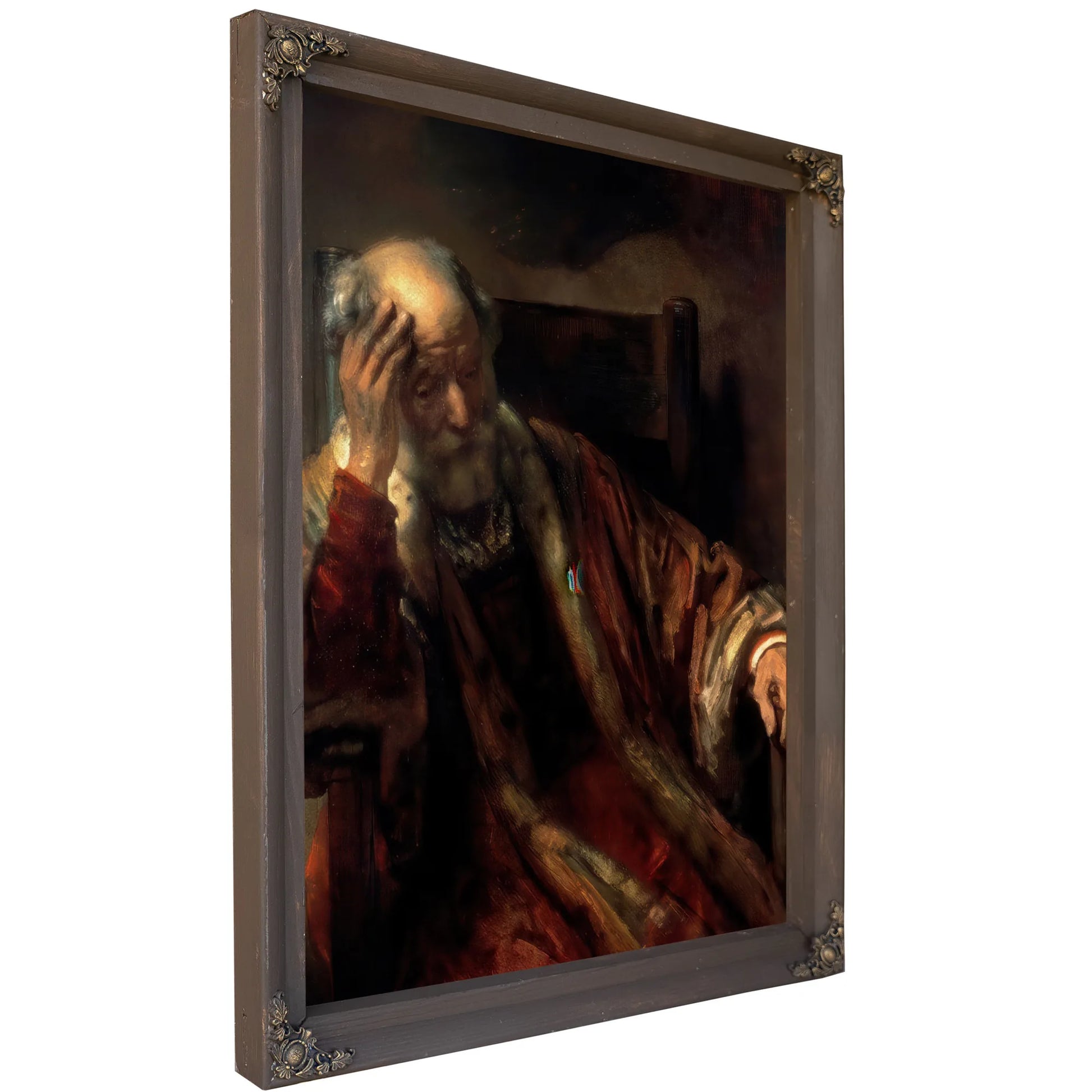 An Old Man In An Armchair By Rembrandt Fine Art Print