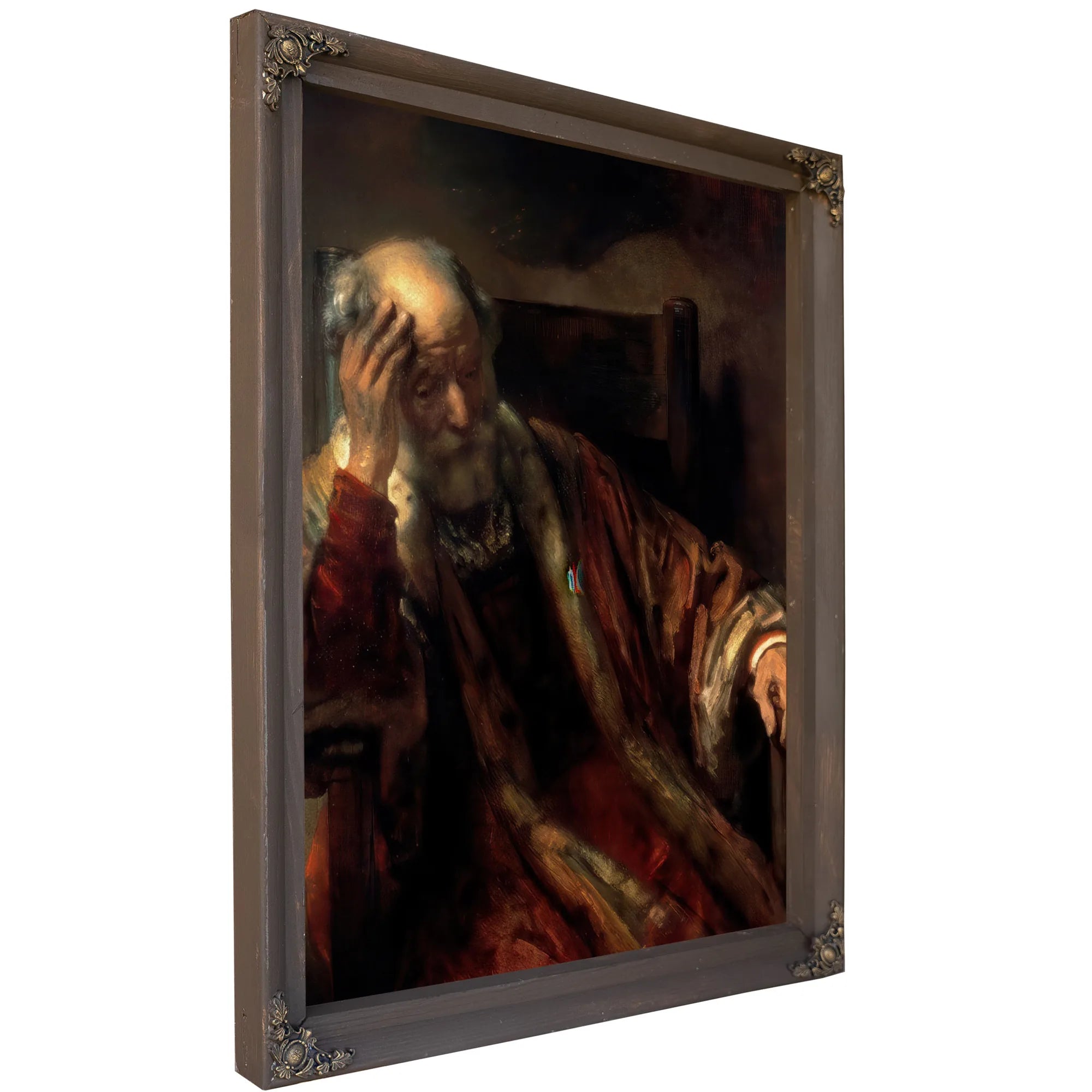An Old Man In An Armchair By Rembrandt Fine Art Print